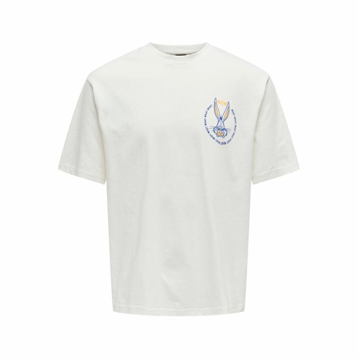 Maglia a Maniche Corte Uomo Only & Sons Onslooney Rlx Bianco Taglia:L