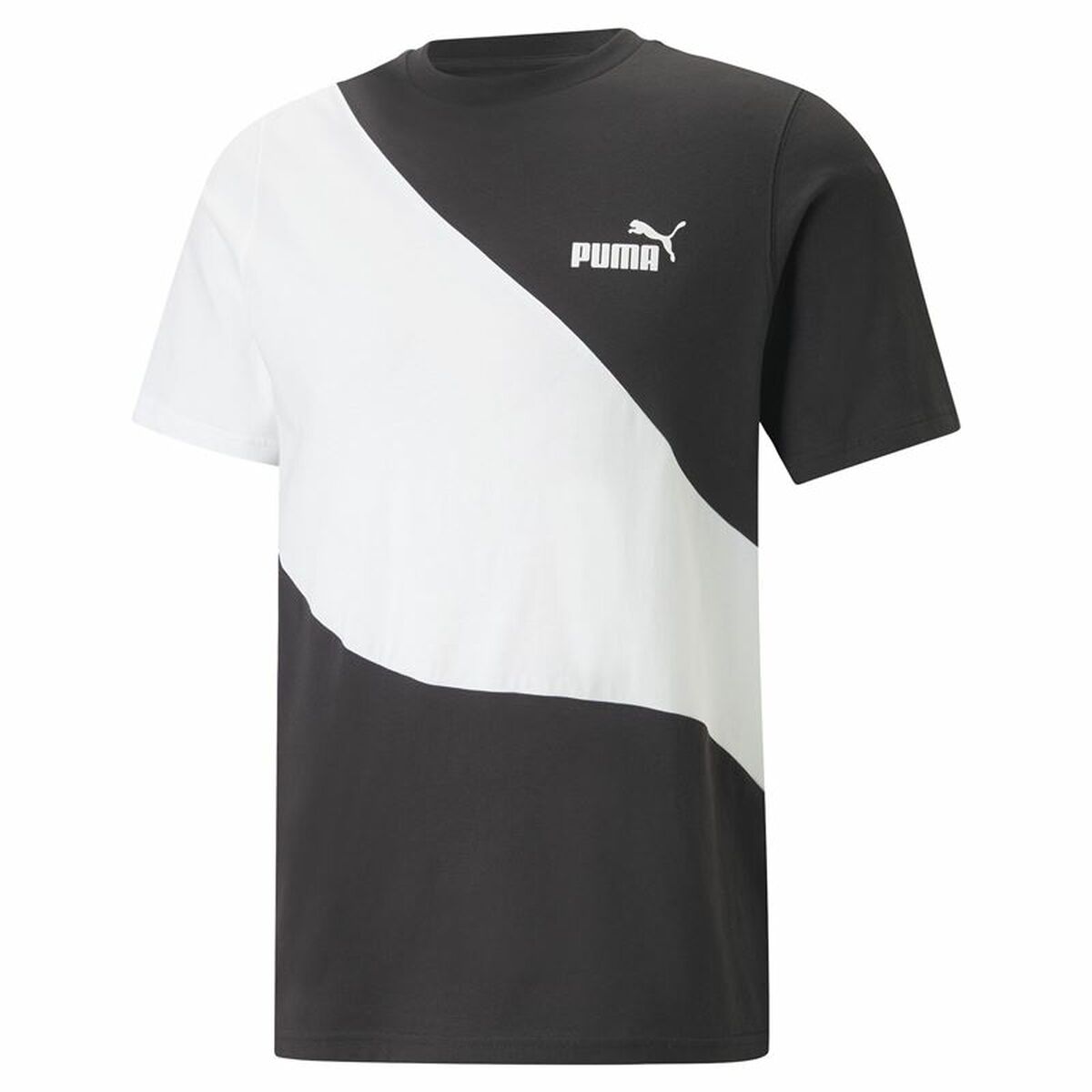 Maglia a Maniche Corte Uomo Puma Powert Bianco Nero Taglia:S