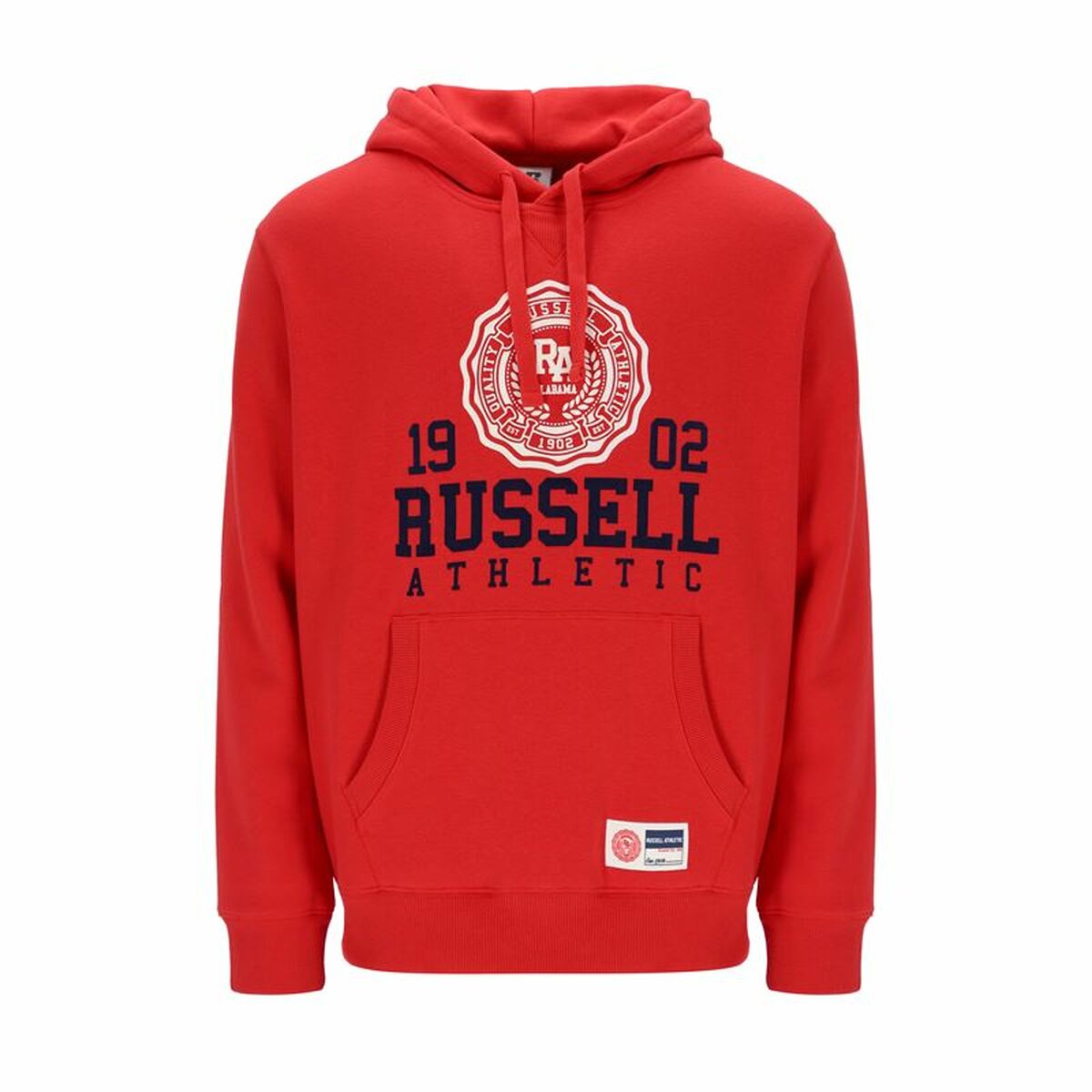 Felpa con Cappuccio Uomo Russell Athletic Ath 1902 Rosso Taglia:M
