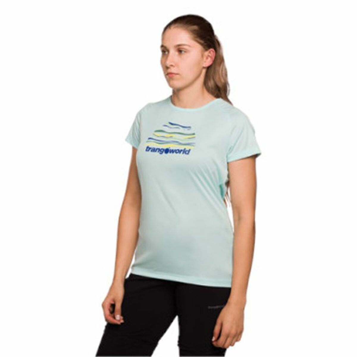 Maglia a Maniche Corte Donna Trangoworld Trangoworld Sihl Acquamarina Taglia:S