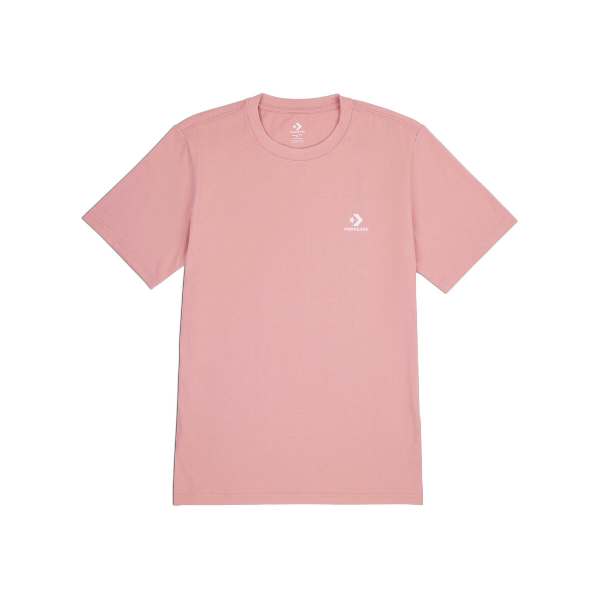 Maglia a Maniche Corte Unisex Converse Classic Fit Left Chest Star Chevron Rosa Taglia:S