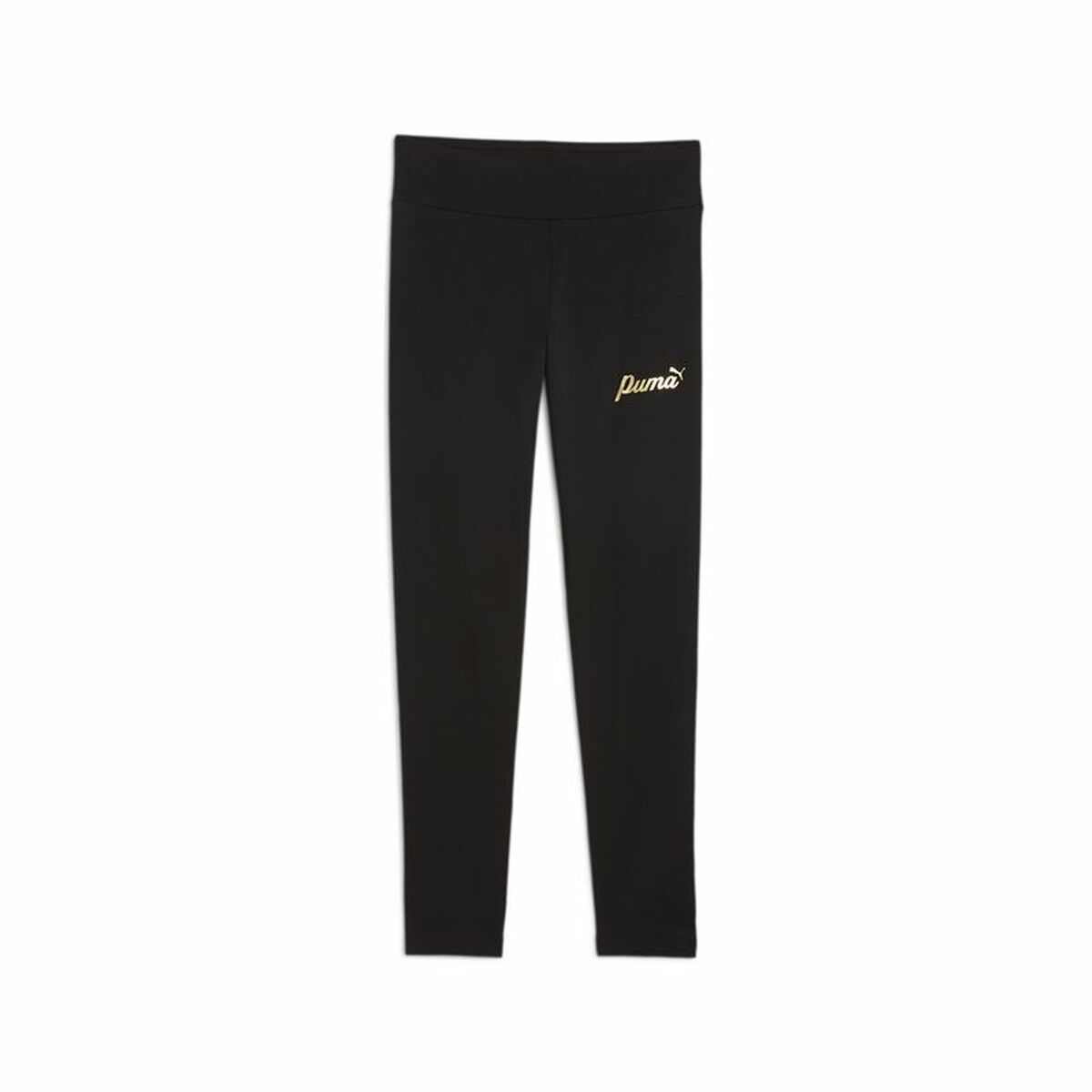 Leggings Sportivi per Bambini Puma Essentials+ Script Metallic Nero Taglia:13-14 Anni