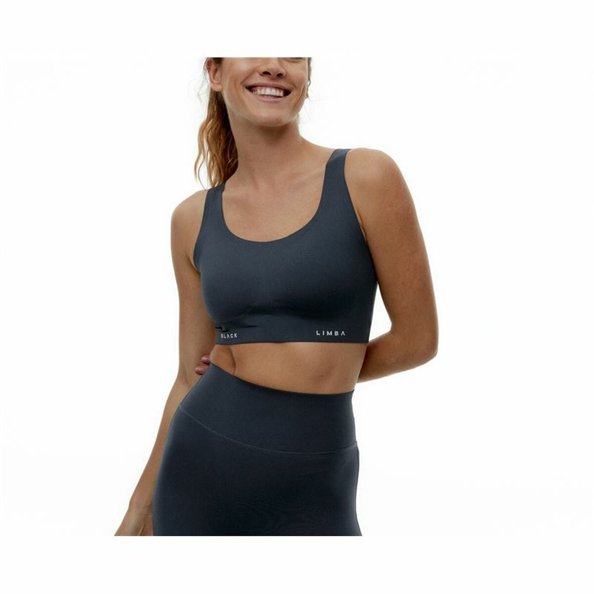 Top Sportivo Donna Black Limba LGONGR Grigio scuro Taglia unica
