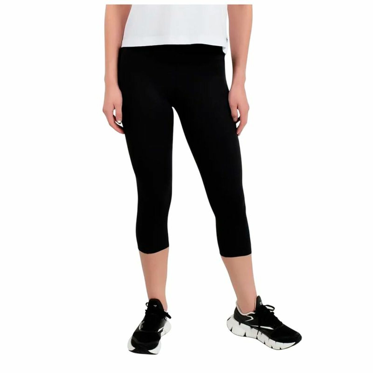 Leggings Sportivo da Donna Reebok Id Train Capri Nero Taglia:XS