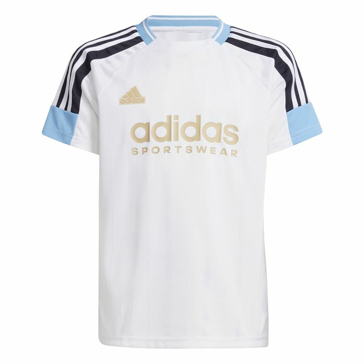 Maglia a Maniche Corte per Bambini Adidas Nations Bianco Taglia:15-16 Anni