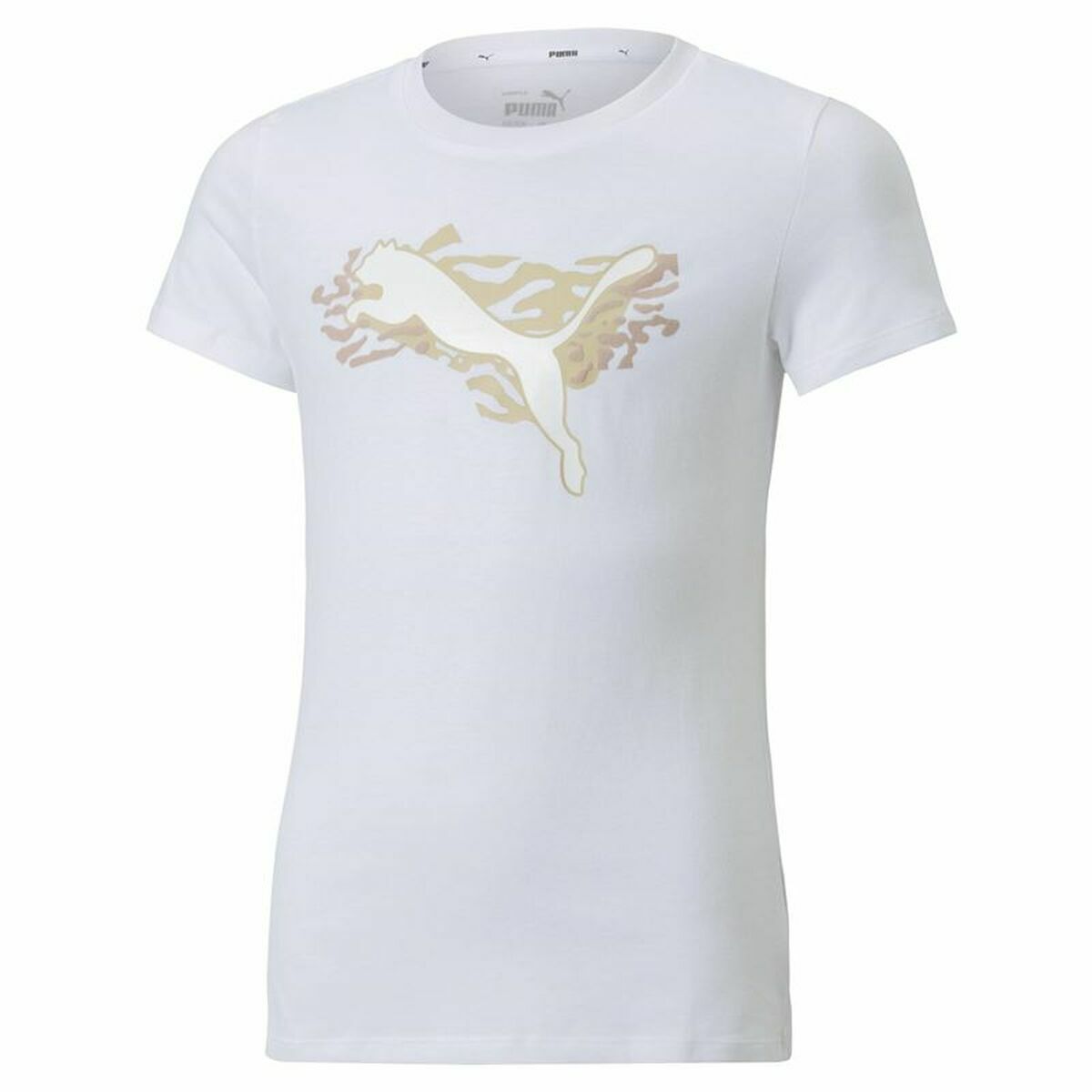 Maglia a Maniche Corte per Bambini Puma Alpha Bianco Taglia:11-12 Anni