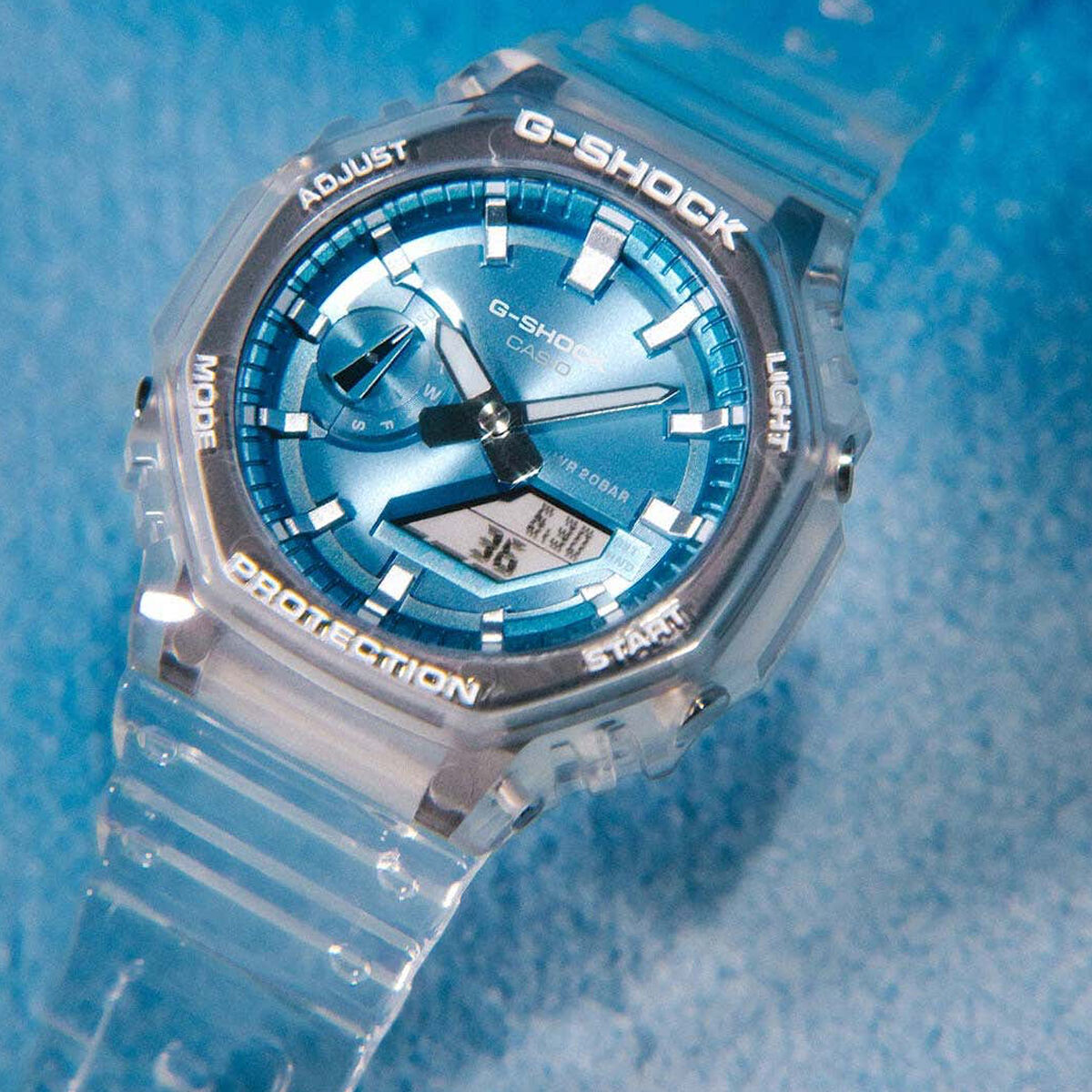 Orologio Uomo Casio G-Shock BRIGHT METALLIC - LIGHT BLUE (Ø 44,5 mm) - Image 5