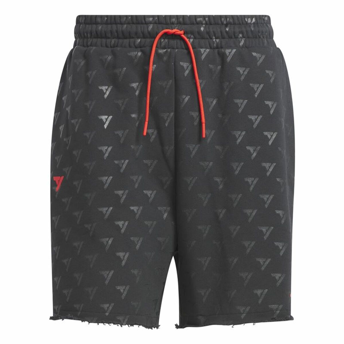 Pantaloncini da Pallacanestro da Uomo Adidas Trae Allover Print Grigio Taglia:L