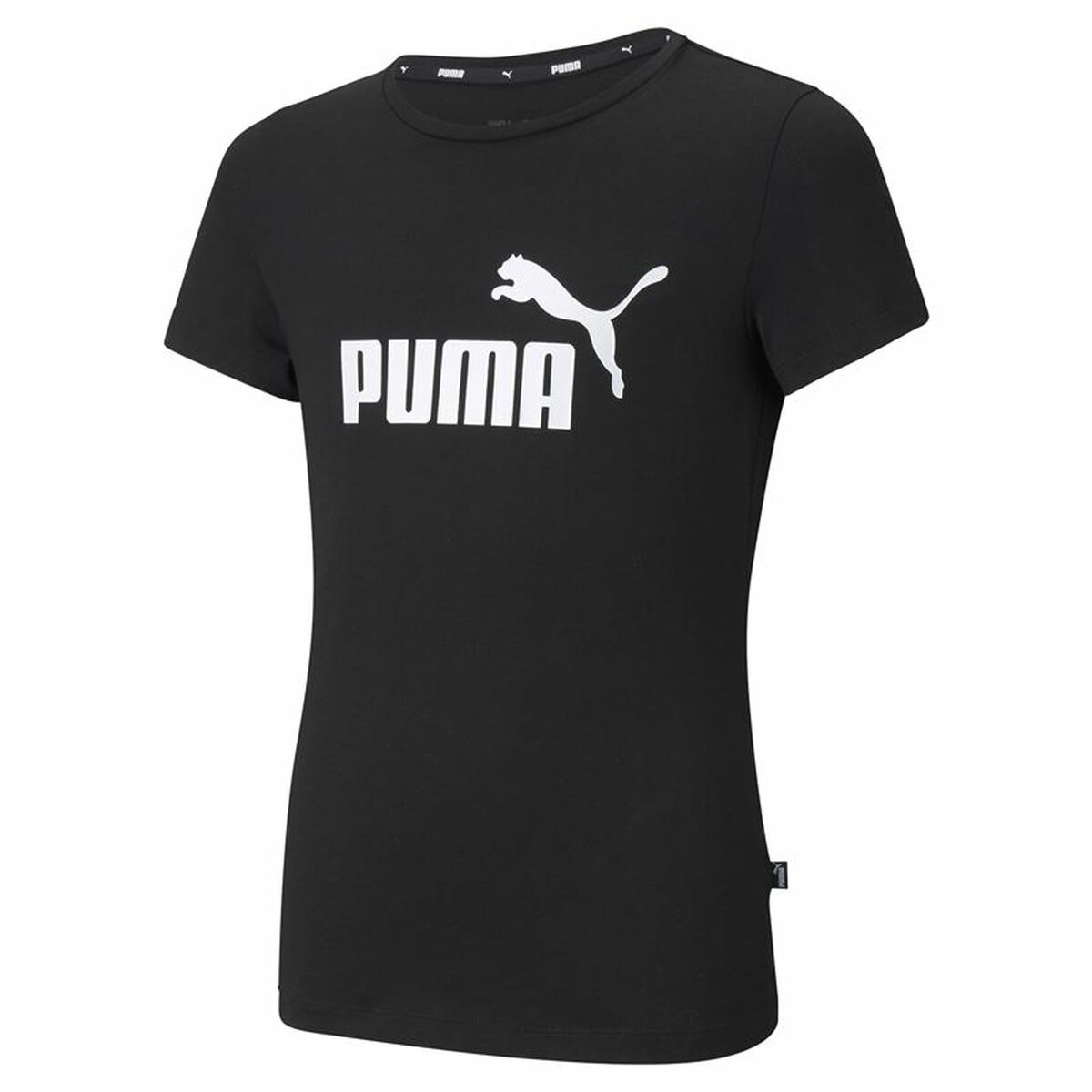 Maglia a Maniche Corte per Bambini Puma Ess Logo G Nero Taglia:9-10 Anni