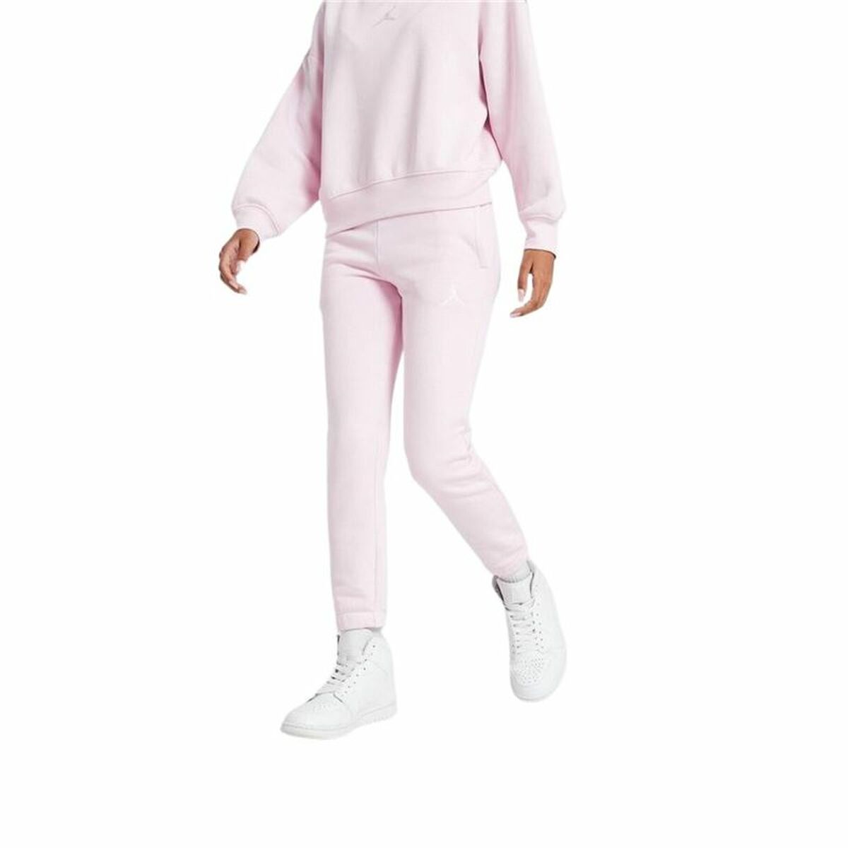 Pantalone Sportivo per Bambini Jordan Icon Play Fleece Rosa Taglia:13-15 Anni