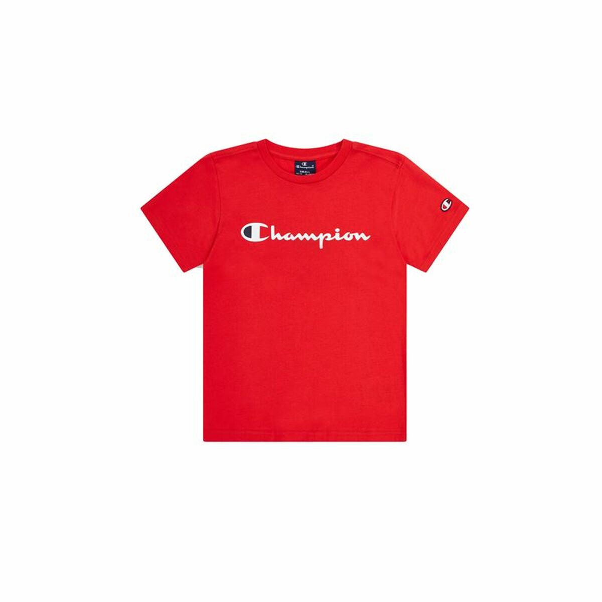 Maglia a Maniche Corte per Bambini Champion Crewneck Rosso Taglia:13-14 Anni