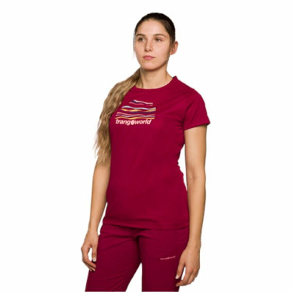 Maglia a Maniche Corte Donna Trangoworld Trangoworld Sihl Rosso Cremisi Taglia:S