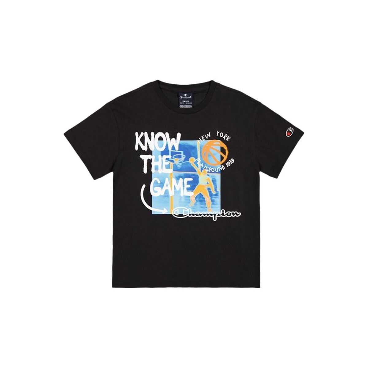 Maglia Sportiva a Maniche Corte Champion Nero Taglia:XXL
