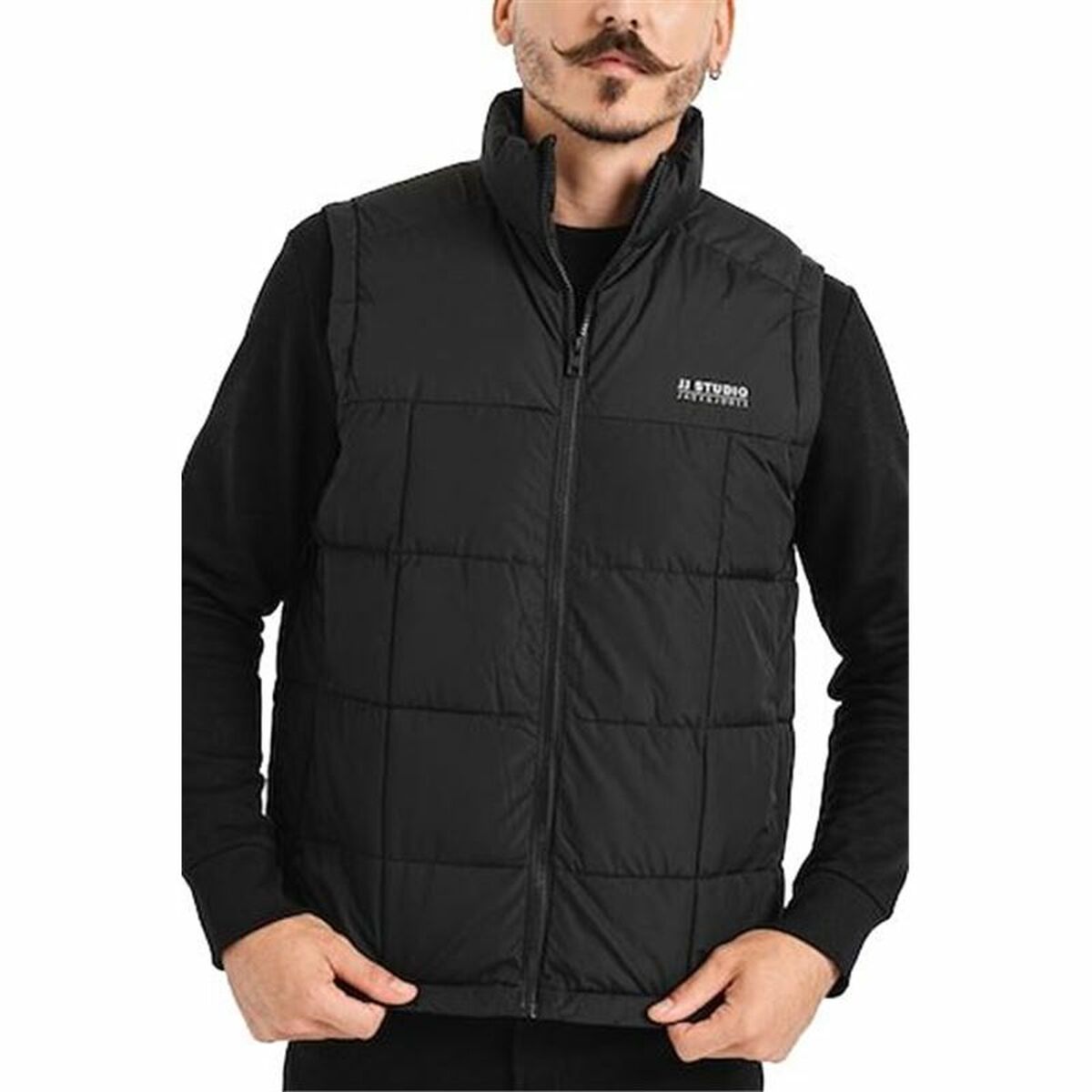 Gilet Sportivo da Uomo Jack & Jones Jjben Square Bodywarmer Nero Taglia:XL