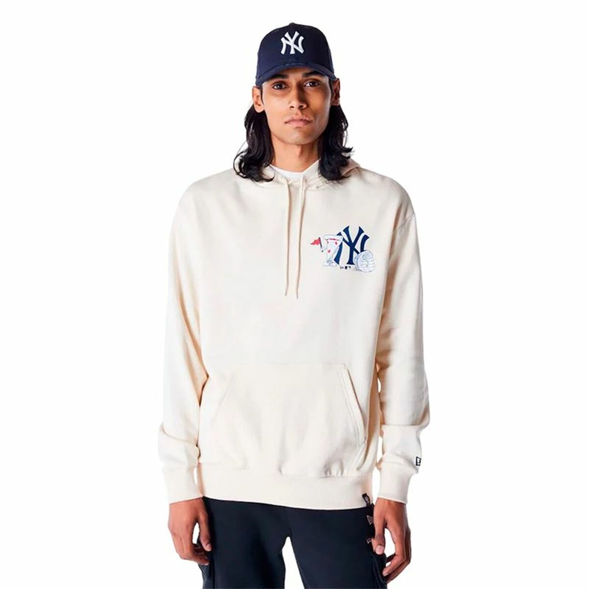 Felpa con Cappuccio Uomo New Era MLB FOOD GRPHC OS New York Yankees Taglia:M