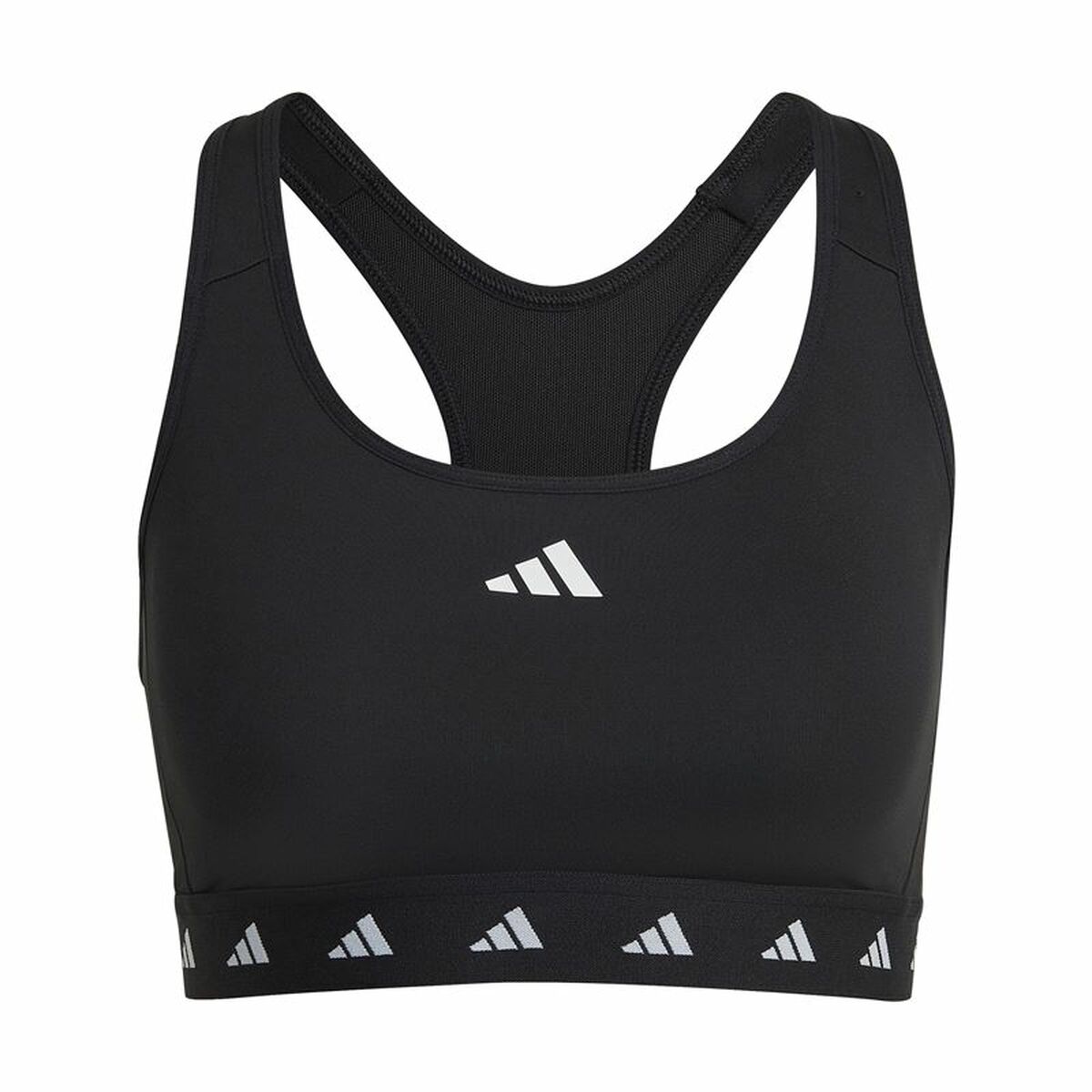 Reggiseno Sportivo Adidas Essentials Pwr Ms Nero Taglia:XS