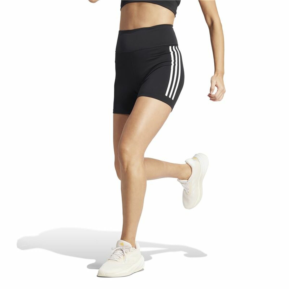 Leggings Sportivo da Donna Adidas Dailyrun 3Stripes 5In Nero Taglia:XS - Image 3