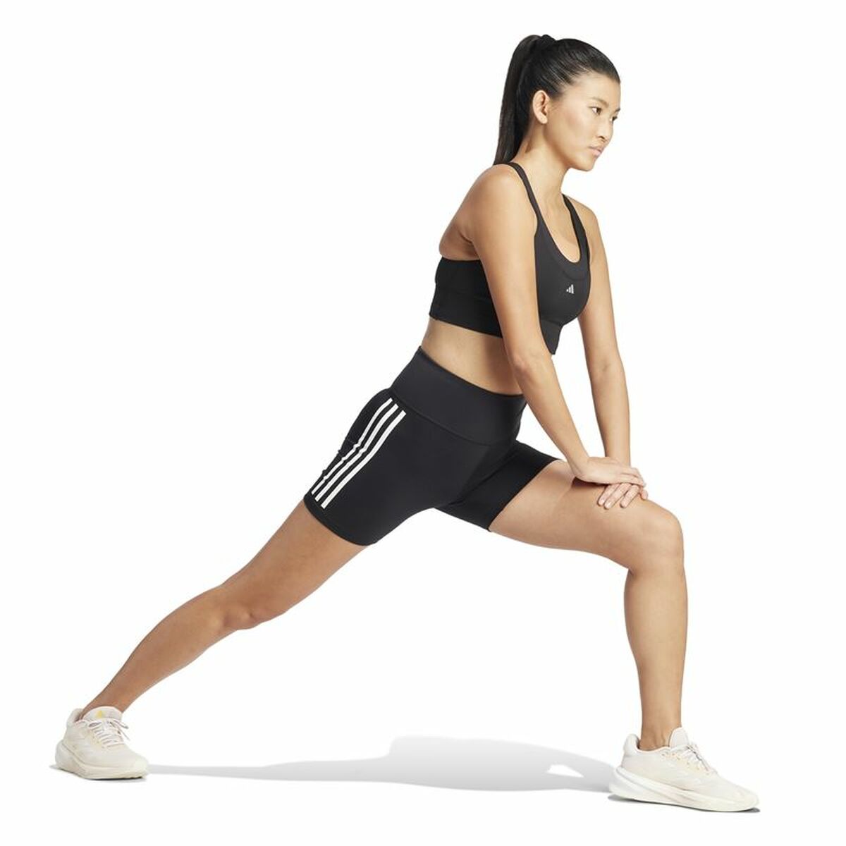 Leggings Sportivo da Donna Adidas Dailyrun 3Stripes 5In Nero Taglia:XS - Image 6
