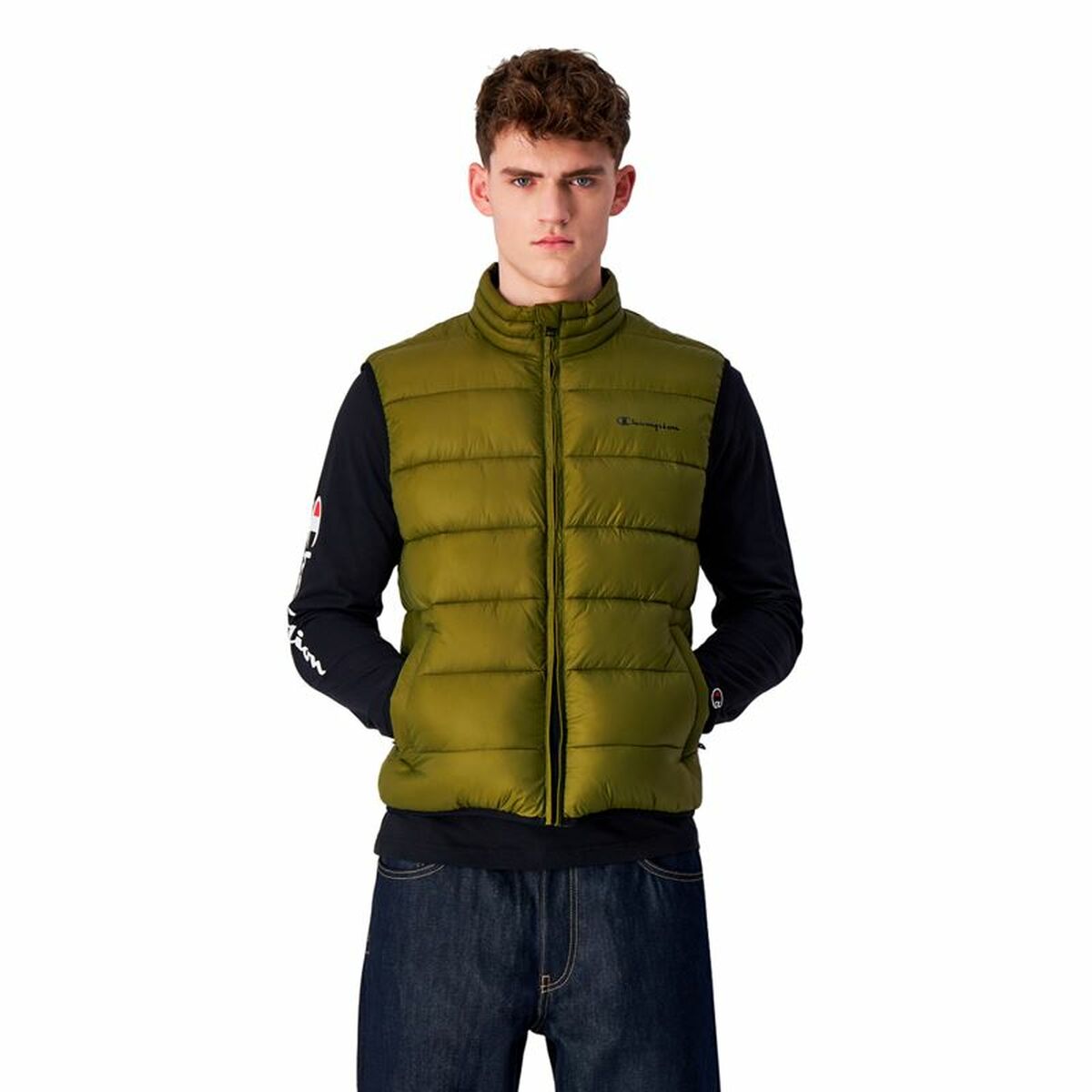 Gilet Sportivo da Uomo Champion Vest Verde Taglia:L