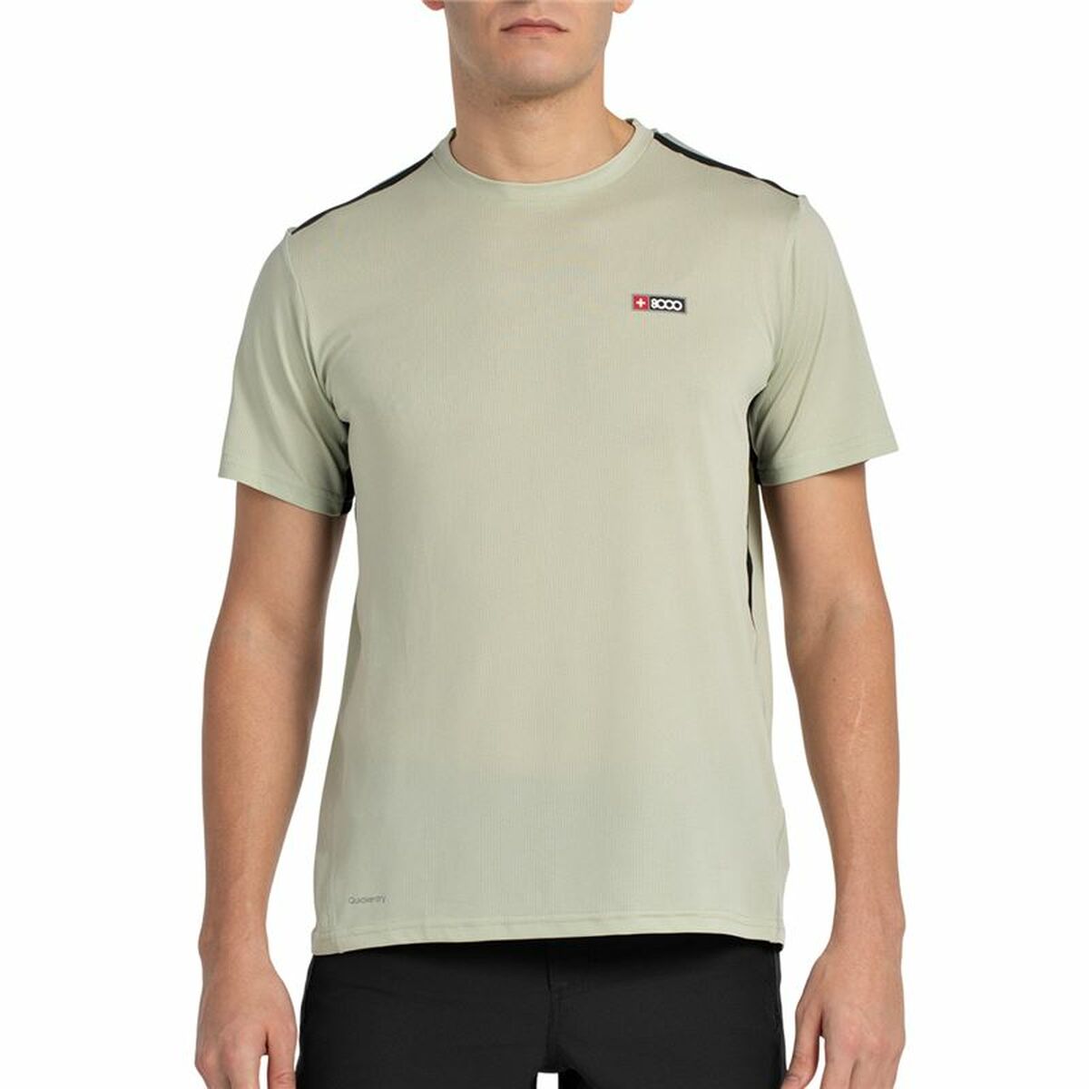 Maglia Sportiva a Maniche Corte +8000 Turqui Grigio chiaro Taglia:L