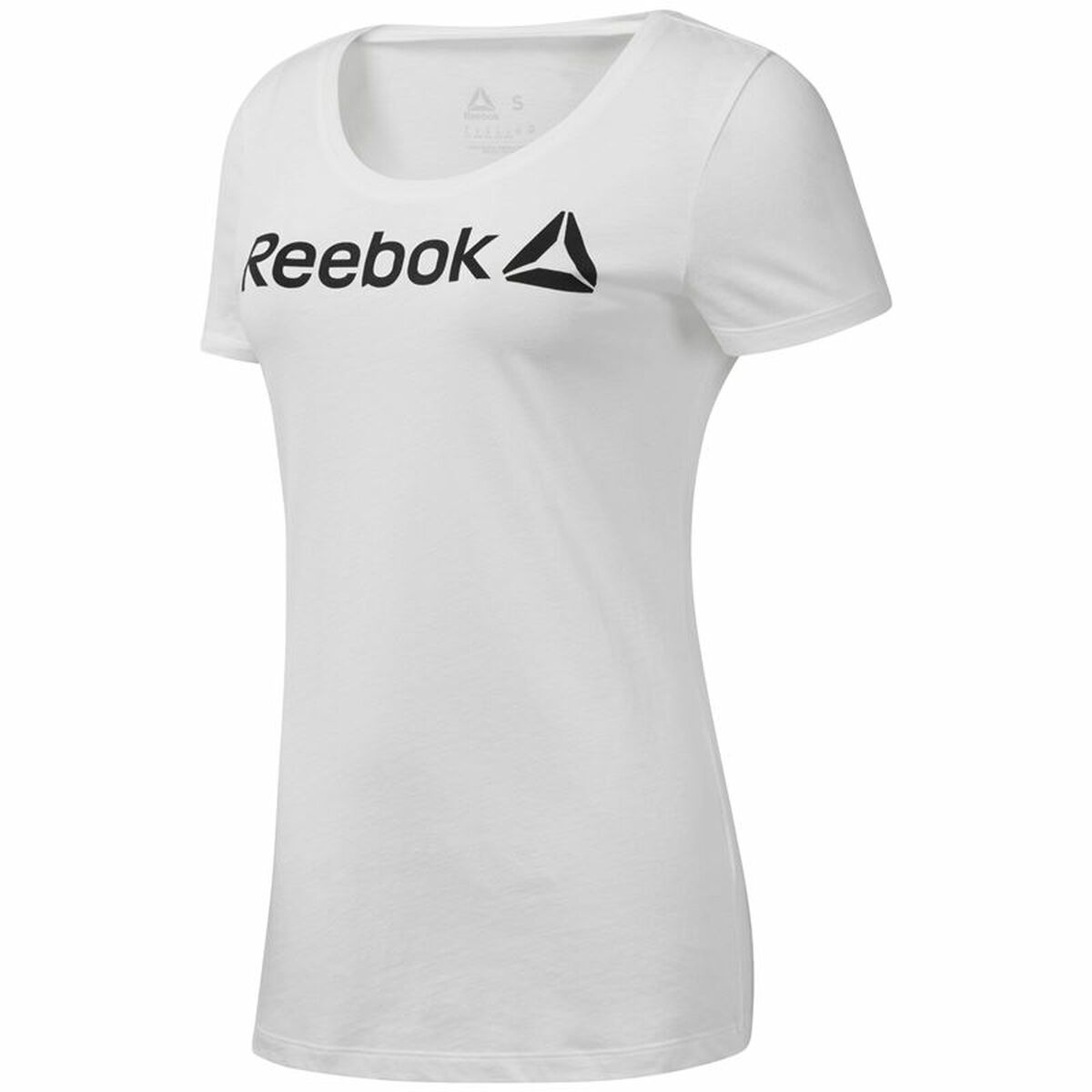 Maglia a Maniche Corte Donna Reebok Scoop Neck Bianco Taglia:XS