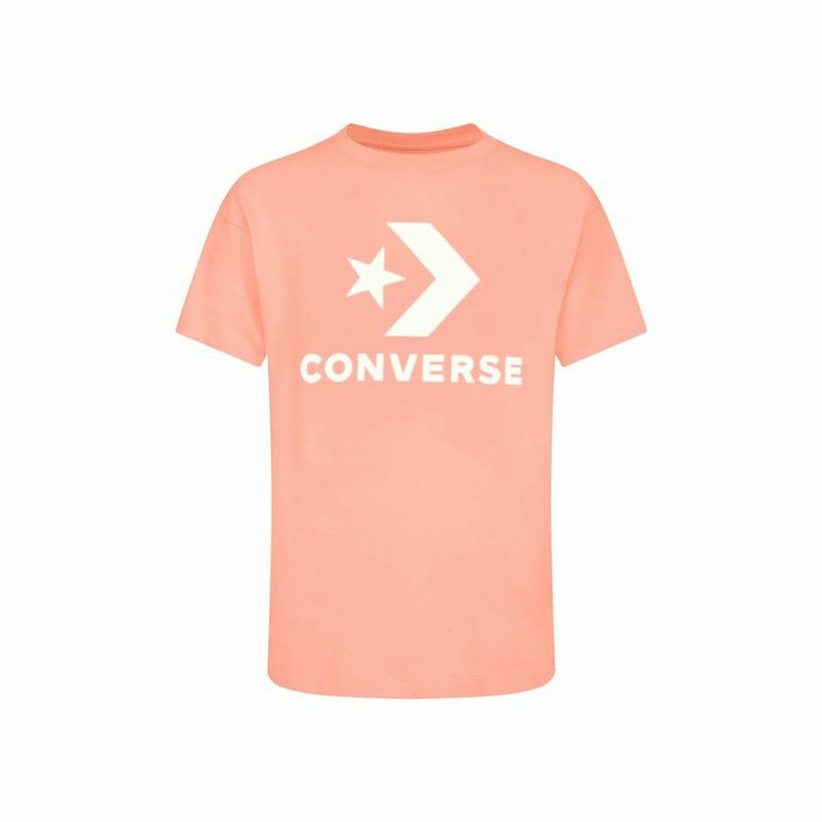 Maglia a Maniche Corte Unisex Converse Standard Fit Center Front Large Salmone Taglia:S