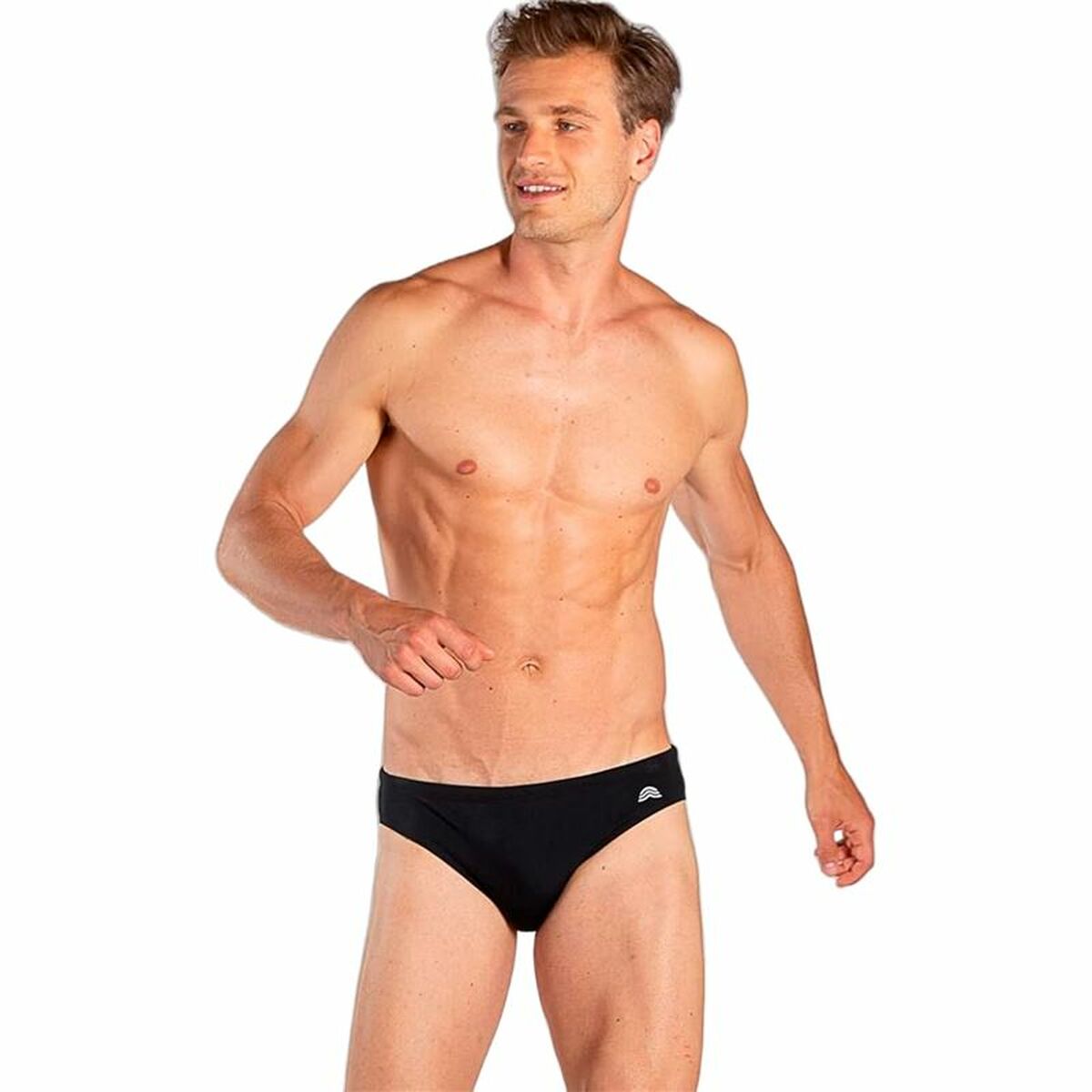 Costume da Bagno Uomo Aquarapid Costume Slip Nero Taglia:52