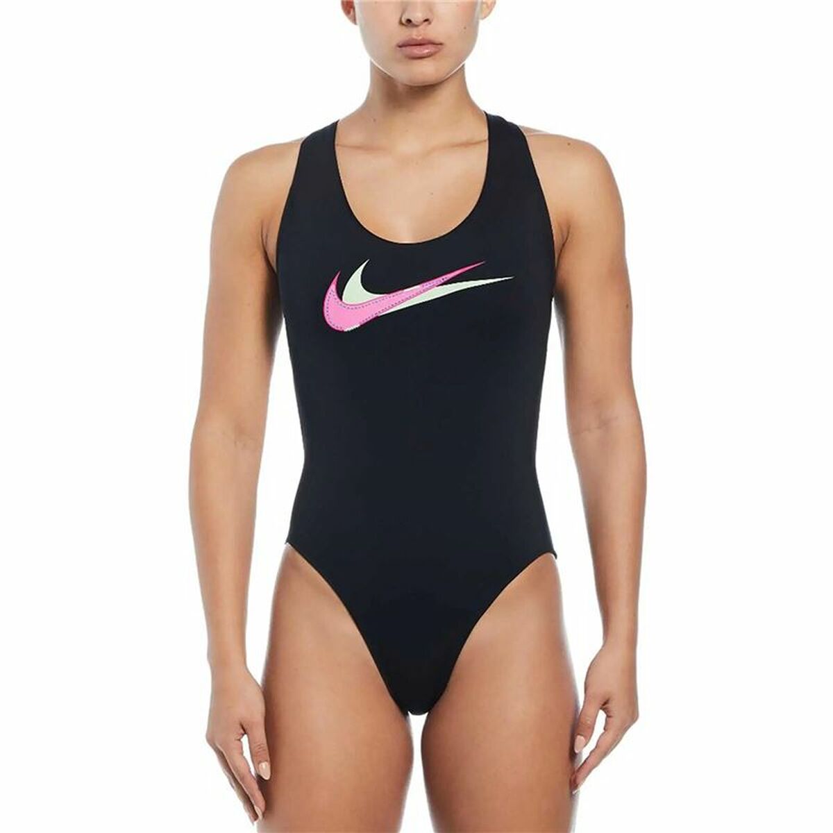 Costume da Bagno Donna Nike Multi Logo Nero Taglia:XL