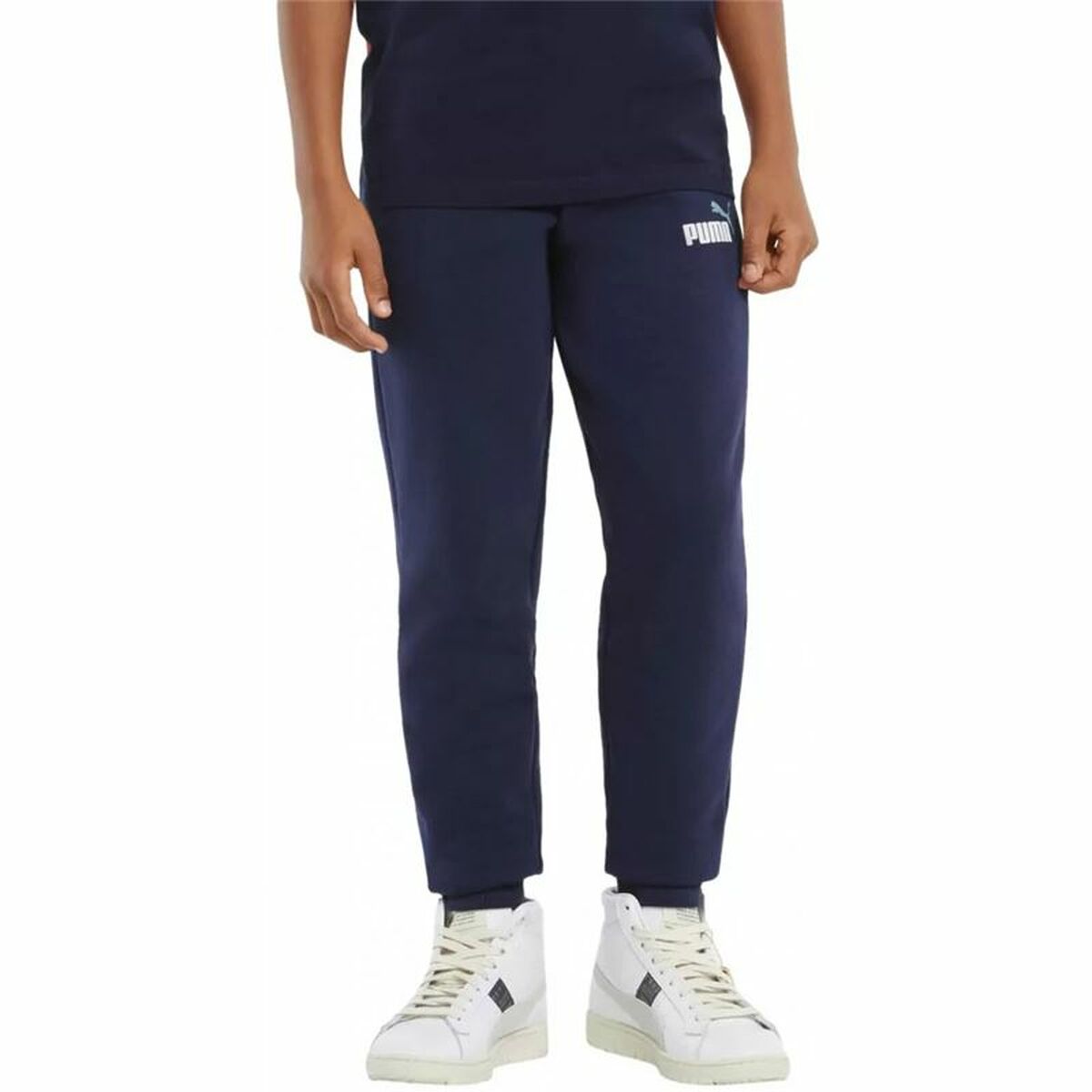 Pantalone di Tuta per Bambini Puma  Ess+ 2 Col  Azzurro Taglia:5-6 Anni
