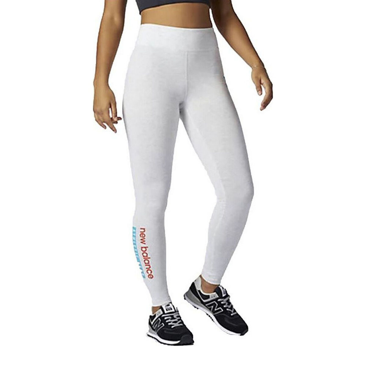 Leggings Sportivi da Uomo New Balance Essentials Field Day Bianco Taglia:XS