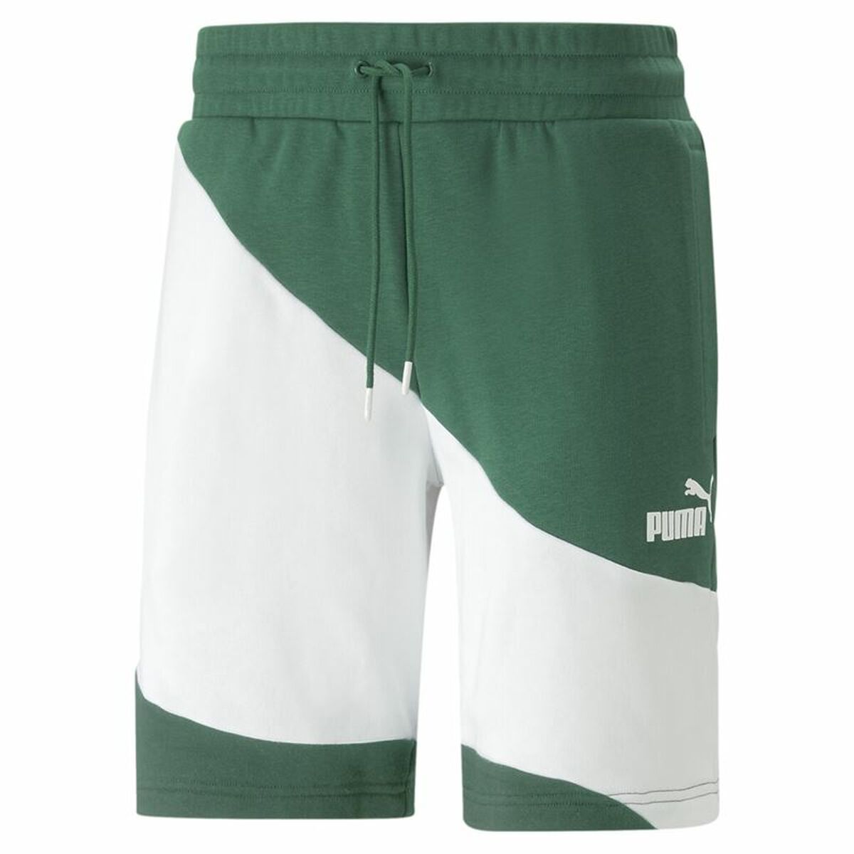 Pantaloni Corti Sportivi da Uomo Puma Power Cat Verde Taglia:S