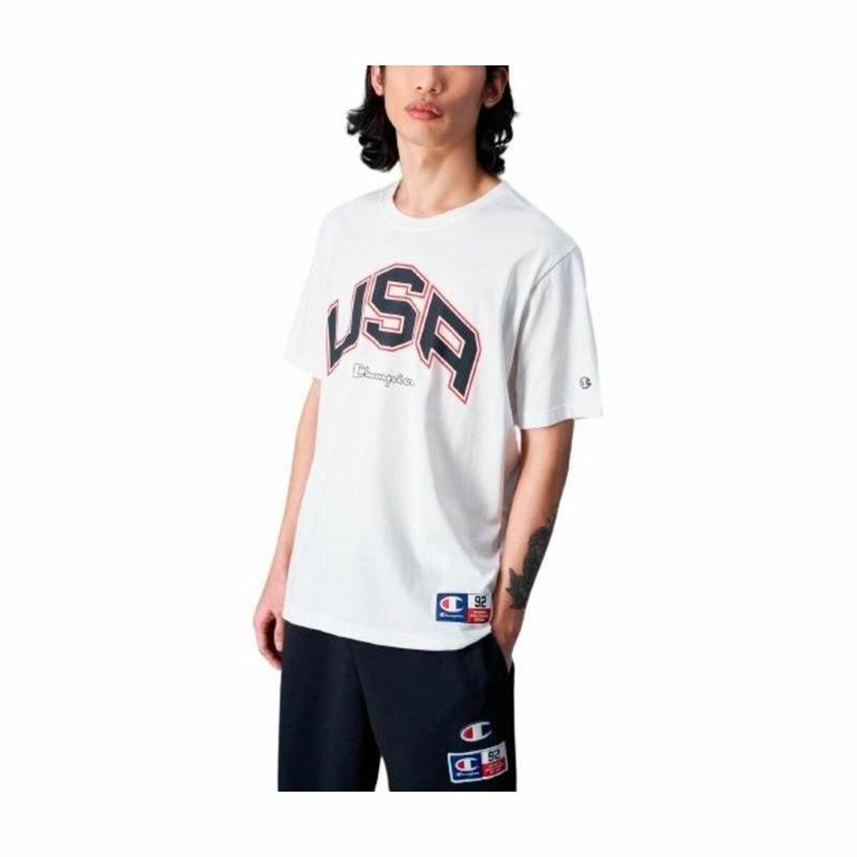 Maglia a Maniche Corte Uomo Champion Crewneck Taglia:S