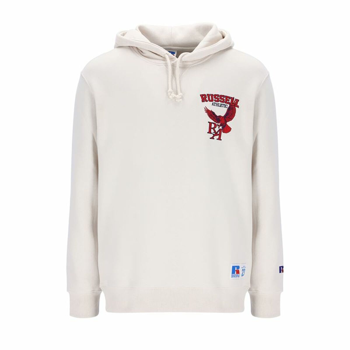 Felpa con Cappuccio Uomo Russell Athletic Barry Bianco Taglia:S
