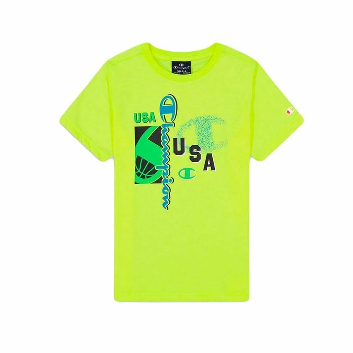 Maglia a Maniche Corte Uomo Champion Crewneck  Verde Chiaro Taglia:XL
