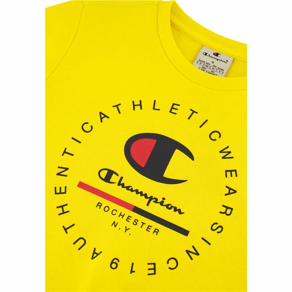 Felpa senza Cappuccio Uomo Champion Giallo Taglia:XS - Image 3
