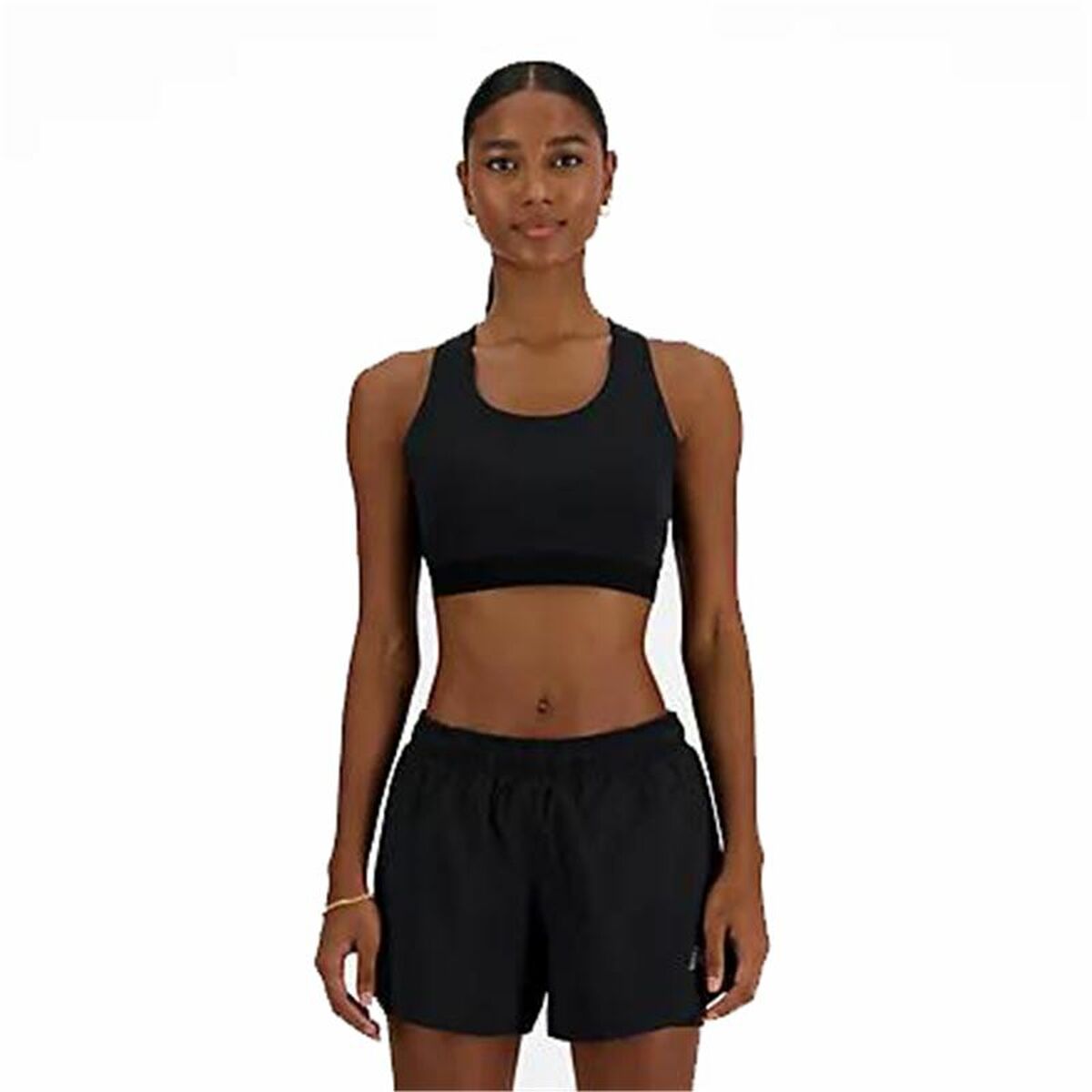 Reggiseno Sportivo New Balance Sleek Medium Nero Taglia:L
