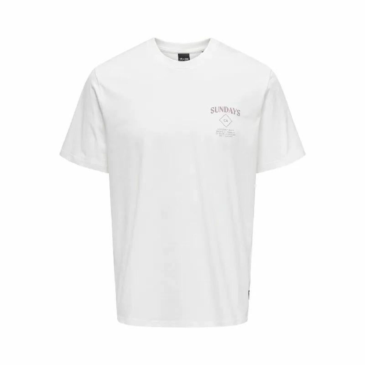 Maglia a Maniche Corte Uomo Only & Sons Onskye Reg Bianco Taglia:XL