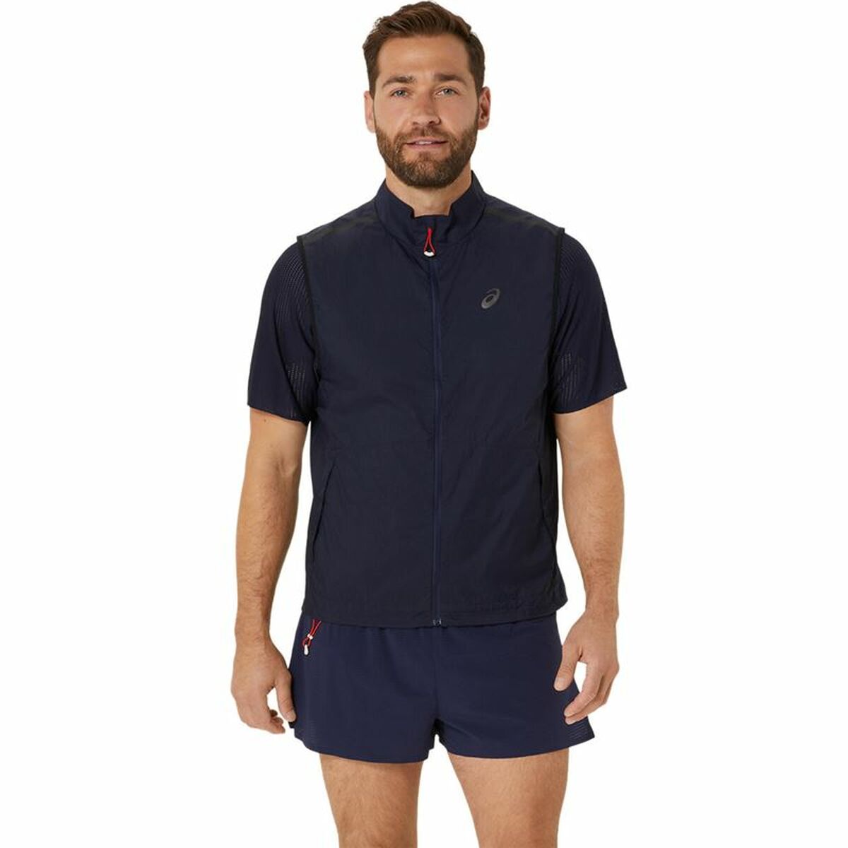 Gilet Sportivo da Uomo Asics Metarun Packable Gilet Azzurro Taglia:M