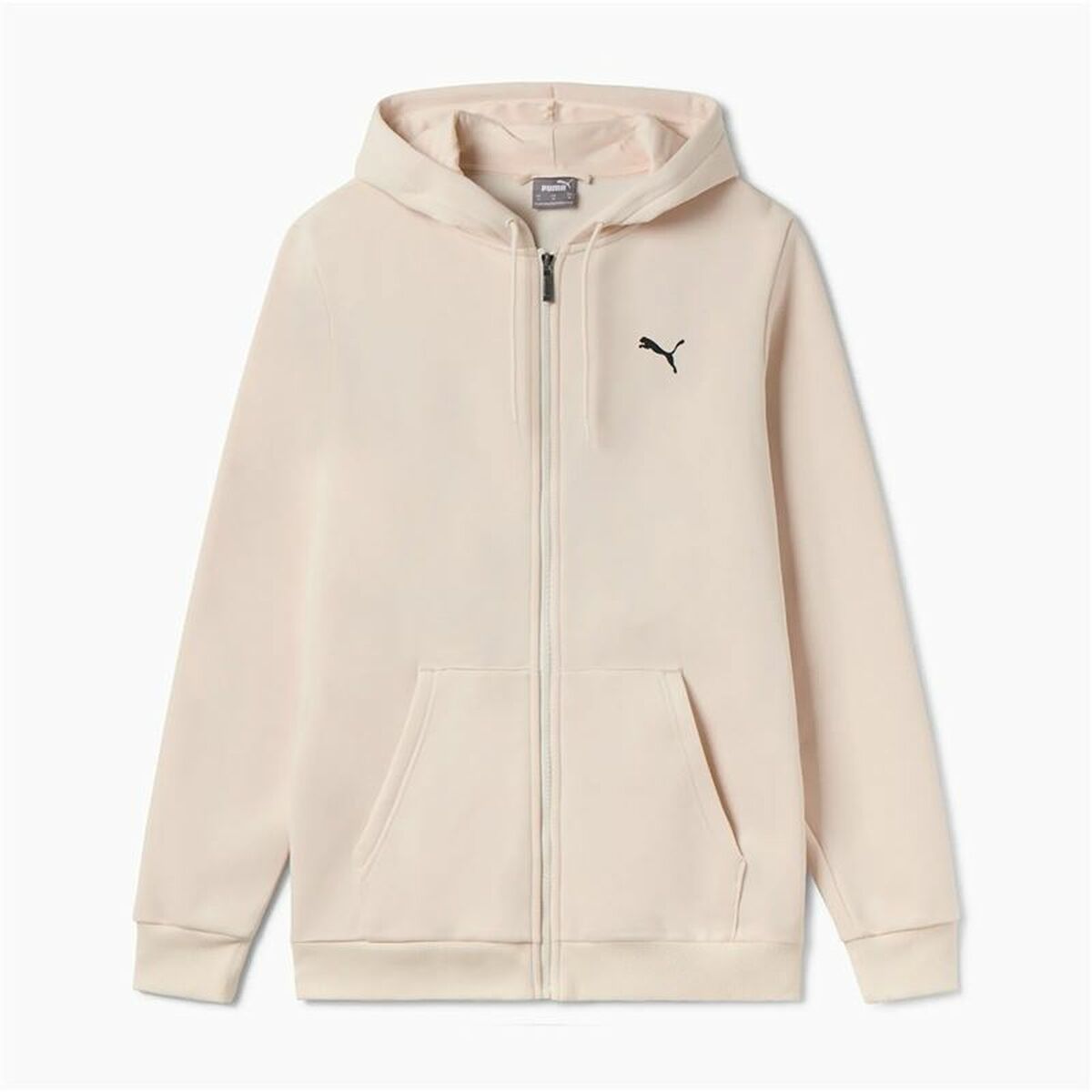 Felpa con Cappuccio Uomo Puma Essentials+ Graphic Hoodie Fz Beige Taglia:S