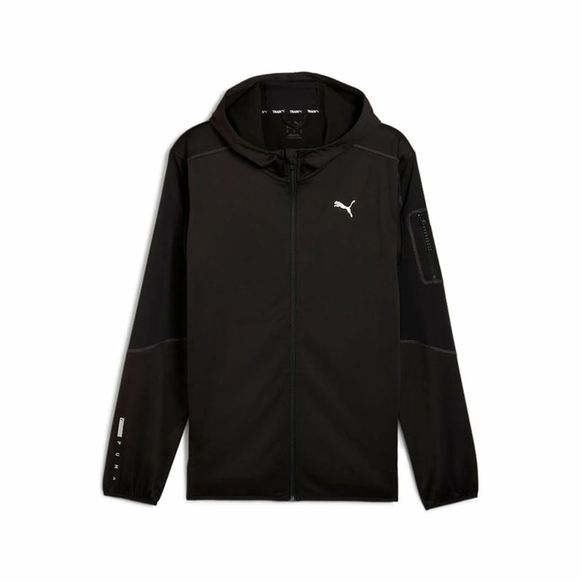 Felpa con Cappuccio Uomo Puma Flex Panelled Jacket Nero Taglia:L
