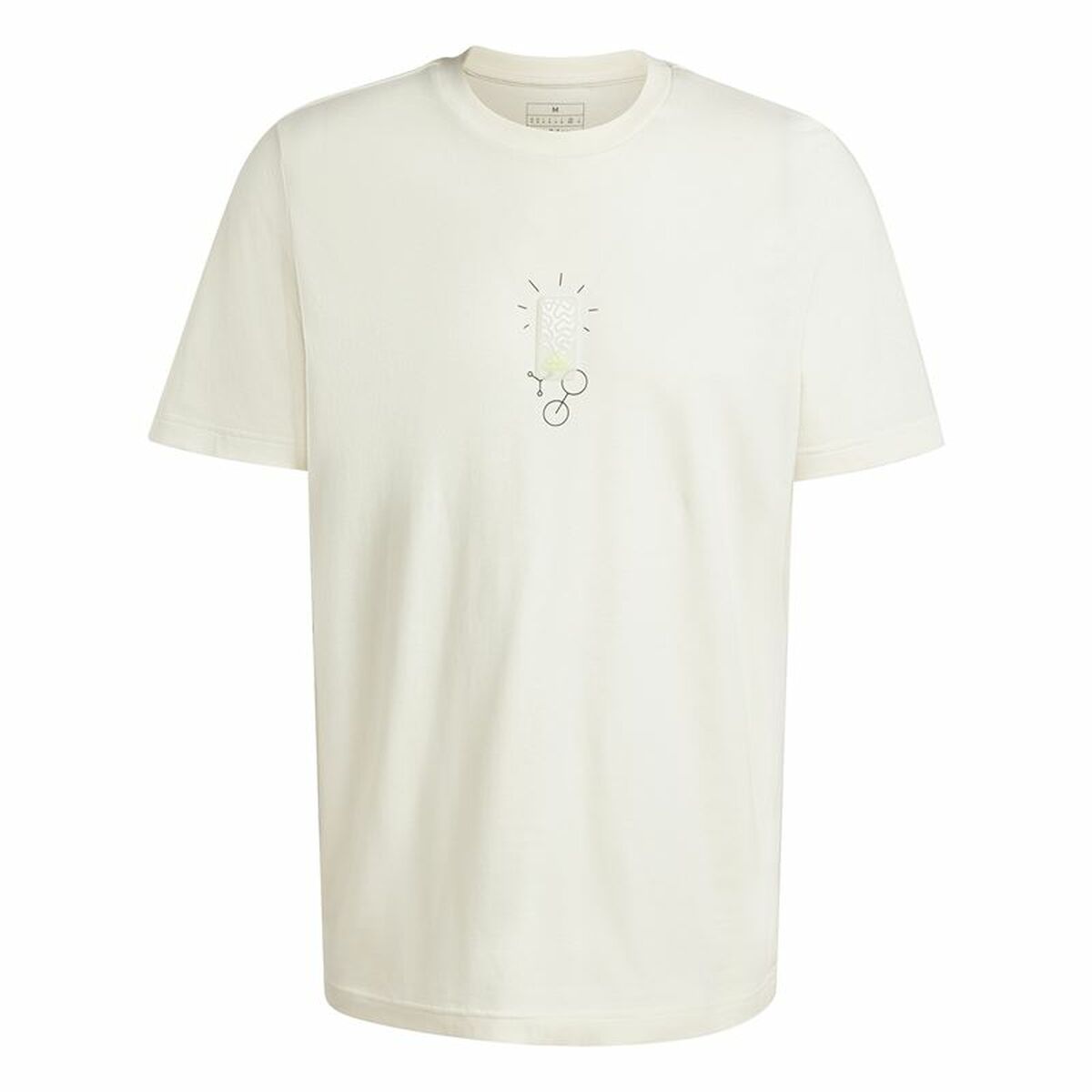 Maglia a Maniche Corte Uomo Adidas Molded Linear Bianco Naturale Taglia:L