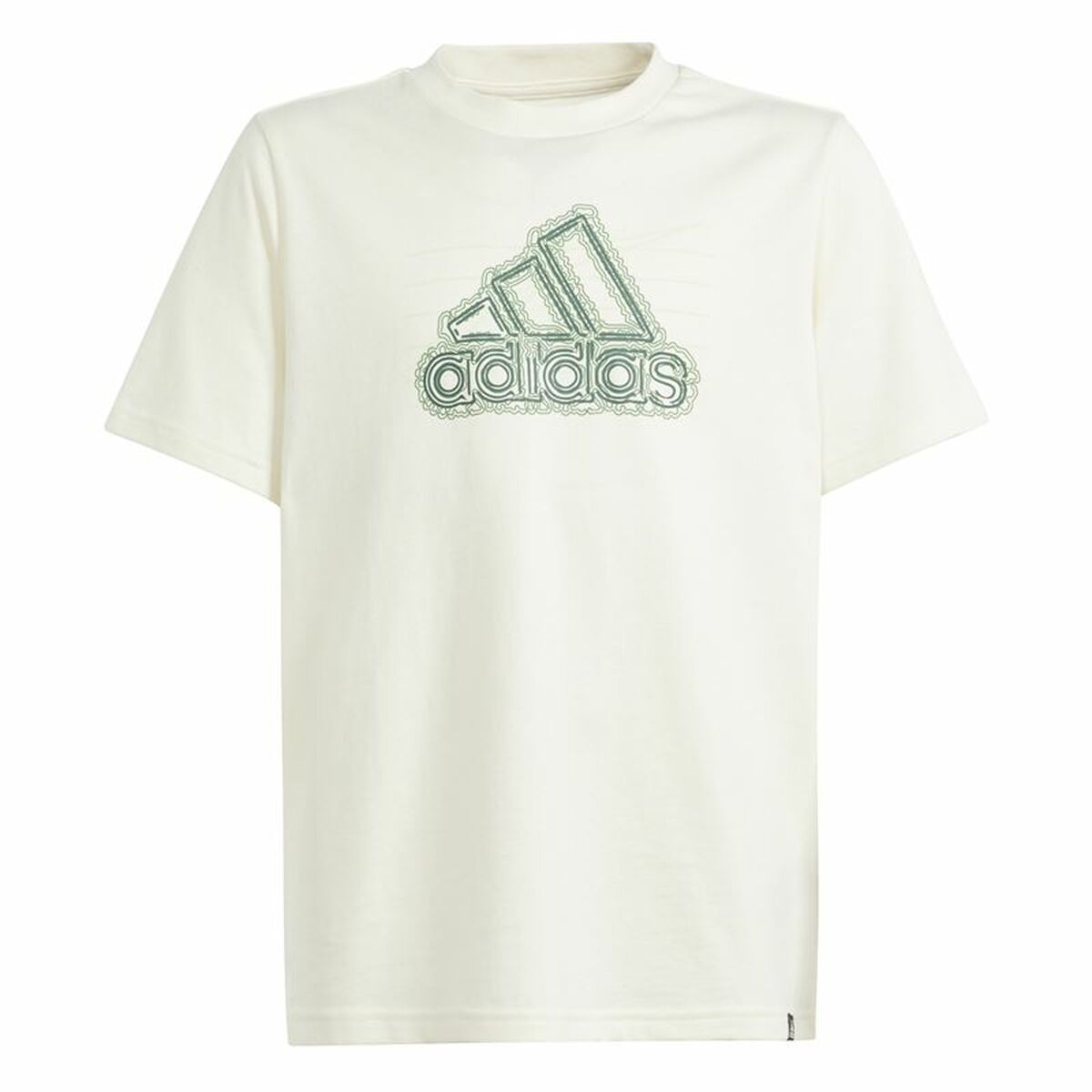 Maglia a Maniche Corte Adidas Table Growth Beige Taglia:Taglia - 7-8 Anni