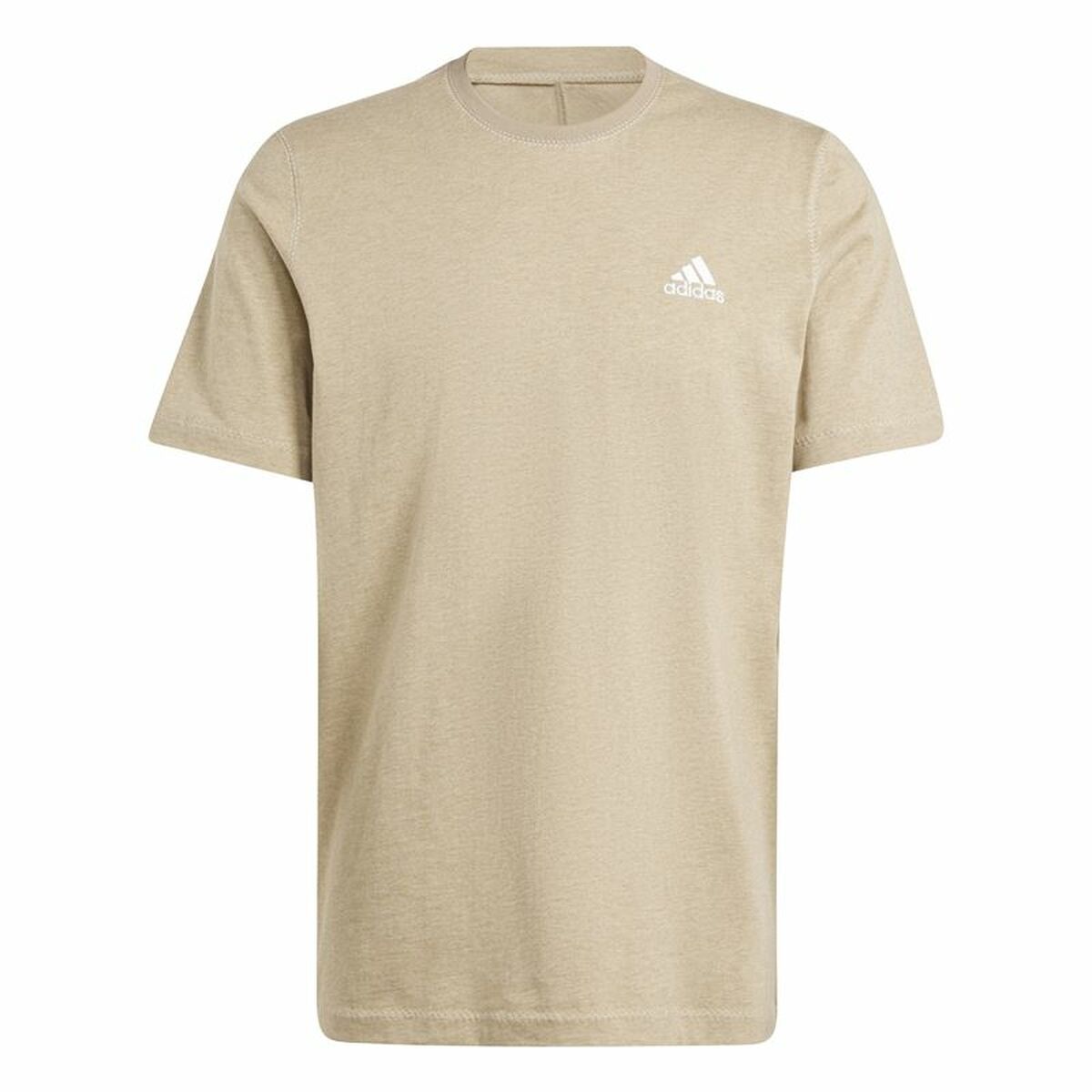 Maglia a Maniche Corte Uomo Adidas Seasonal Essentials Melange Beige Taglia:XL