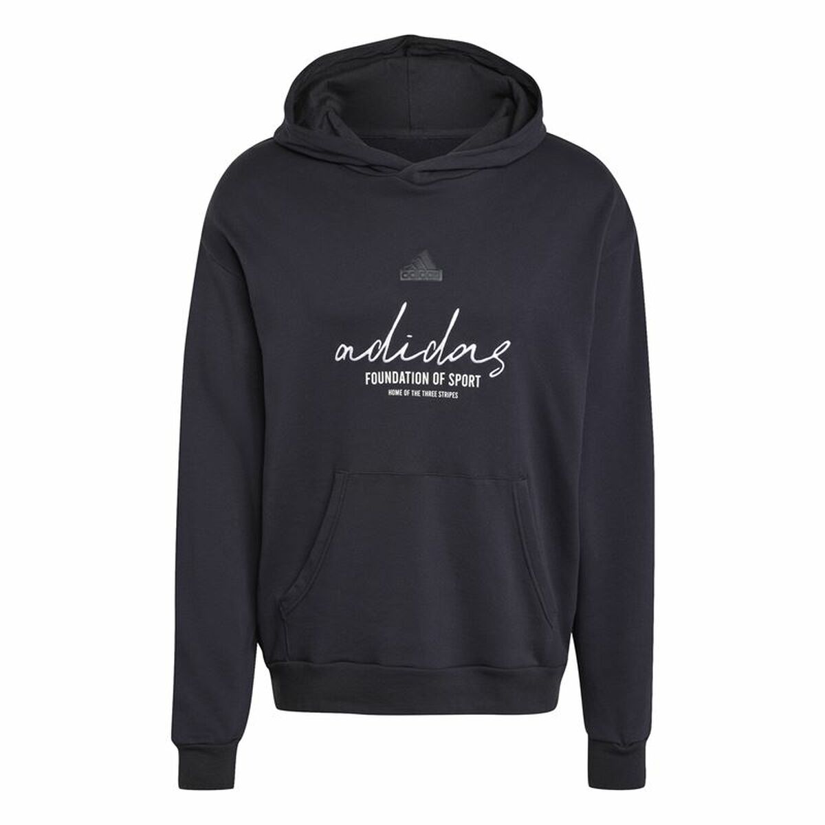 Felpa con Cappuccio Uomo Adidas Brand Love French Terry Nero Taglia:L