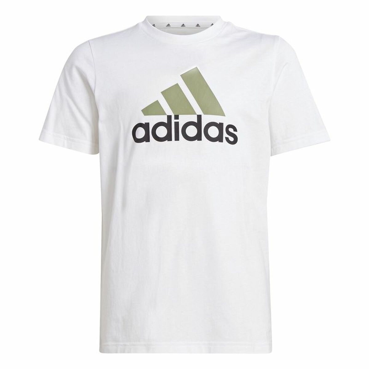 Maglia a Maniche Corte Unisex Adidas Essentials Bianco Taglia:Taglia - 7-8 Anni