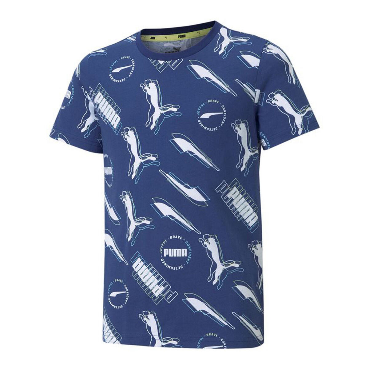 Maglia a Maniche Corte per Bambini Puma AOP Blu scuro Taglia:13-14 Anni