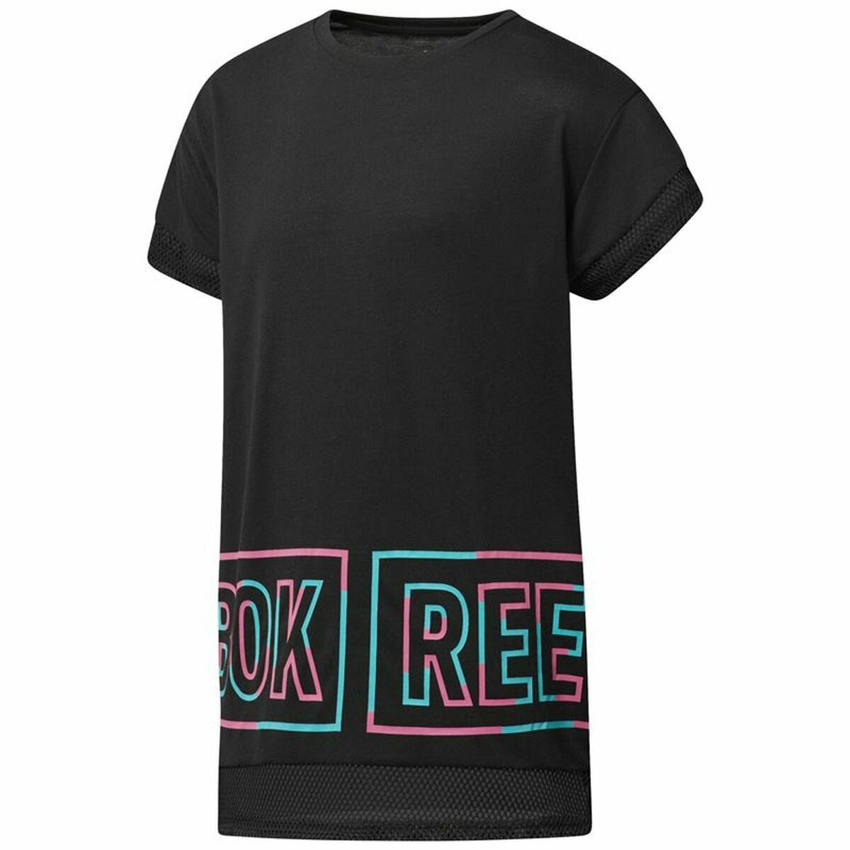 Maglia a Maniche Corte Donna Reebok Dance Girls Squad Nero Taglia:XS