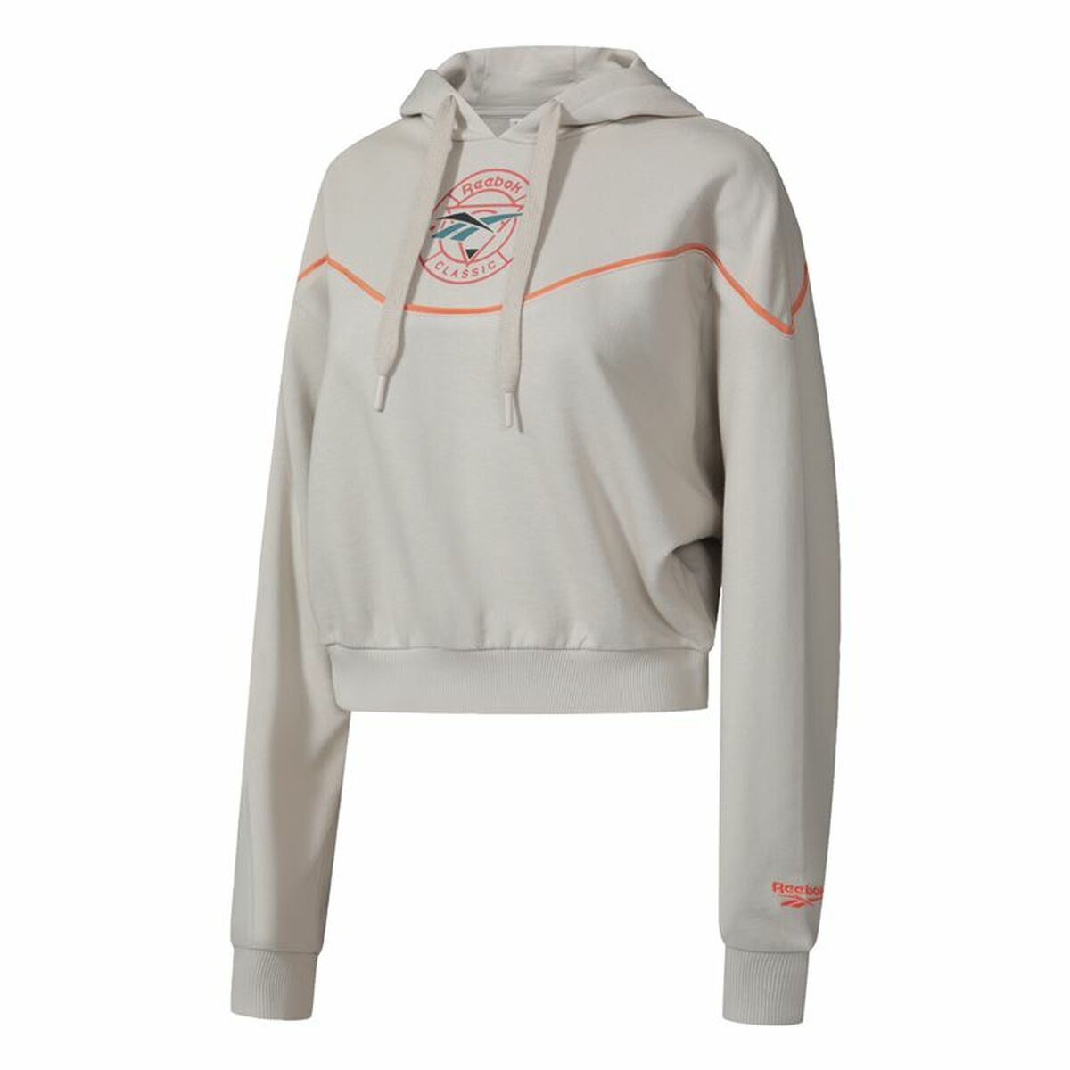 Felpa con Cappuccio Donna Reebok Classic Trail Beige Taglia:XS