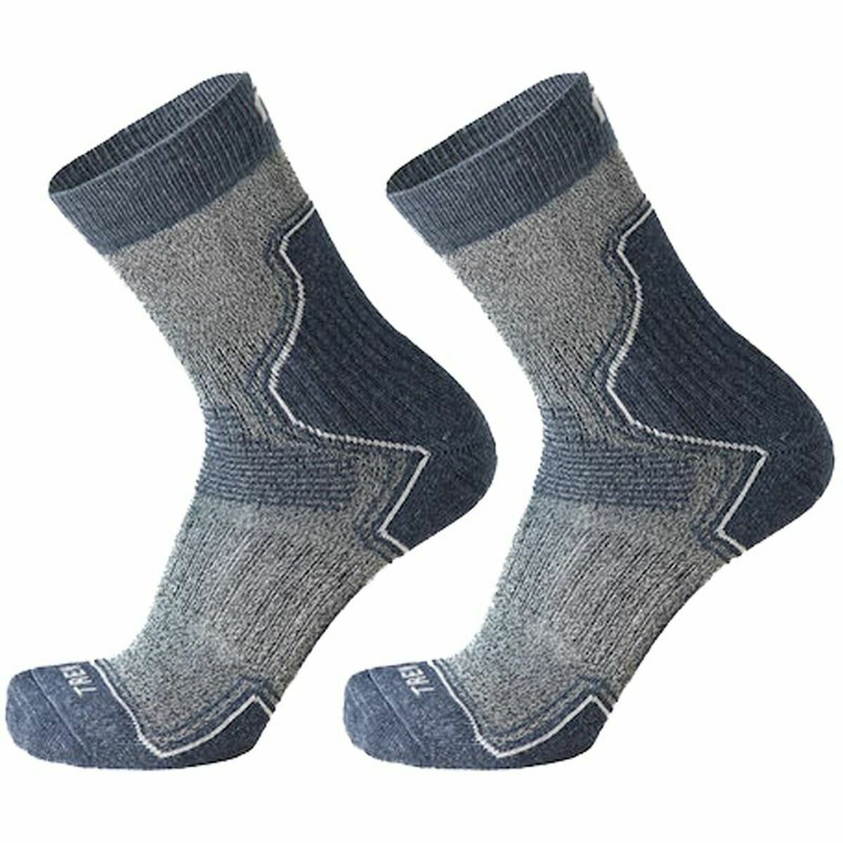 Calzini Sportivi Mico Trail Blu Marino Grigio Uomo Taglia Calzatura:S