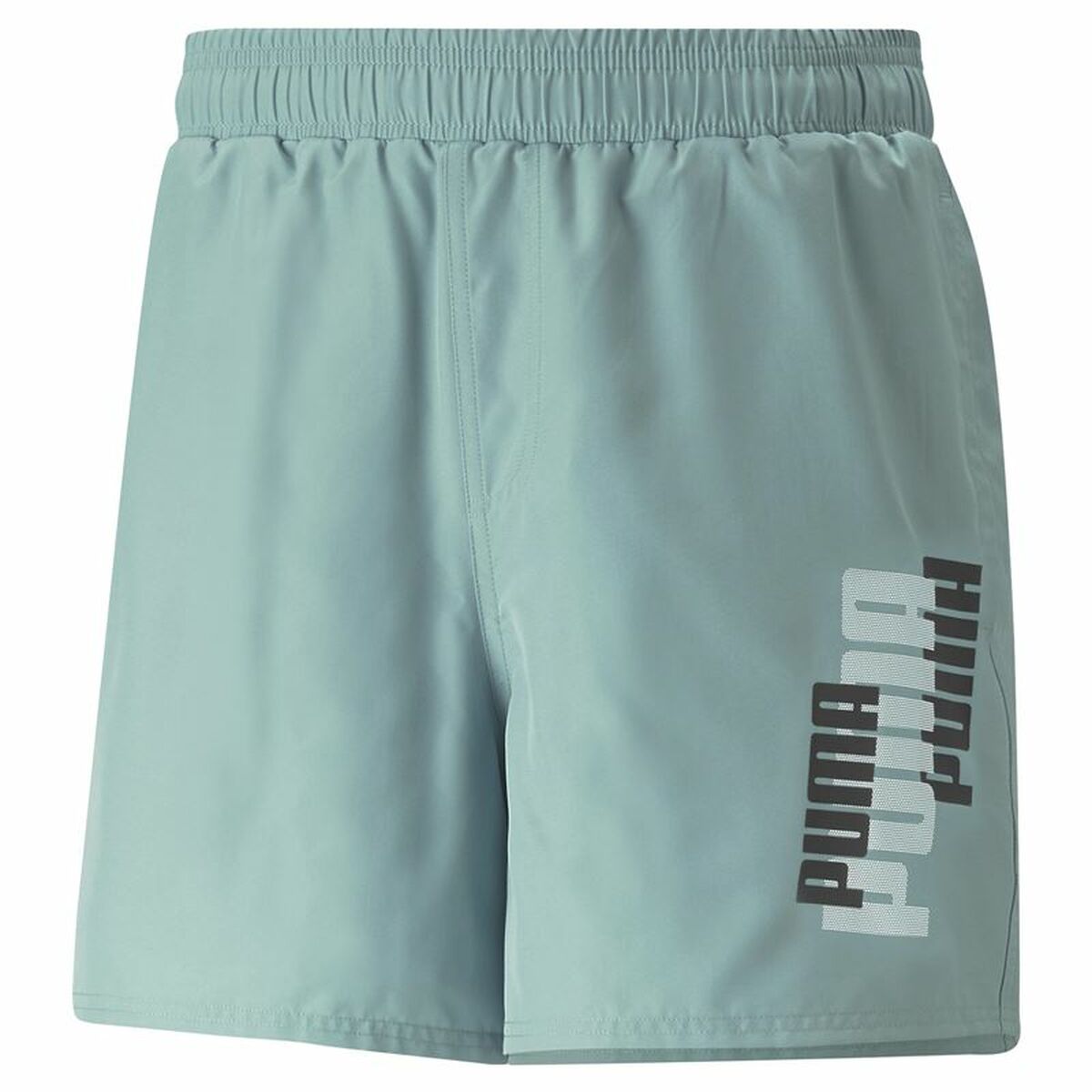 Pantaloni Corti Sportivi da Uomo Puma Ess+ Logo Power Acquamarina Taglia:S